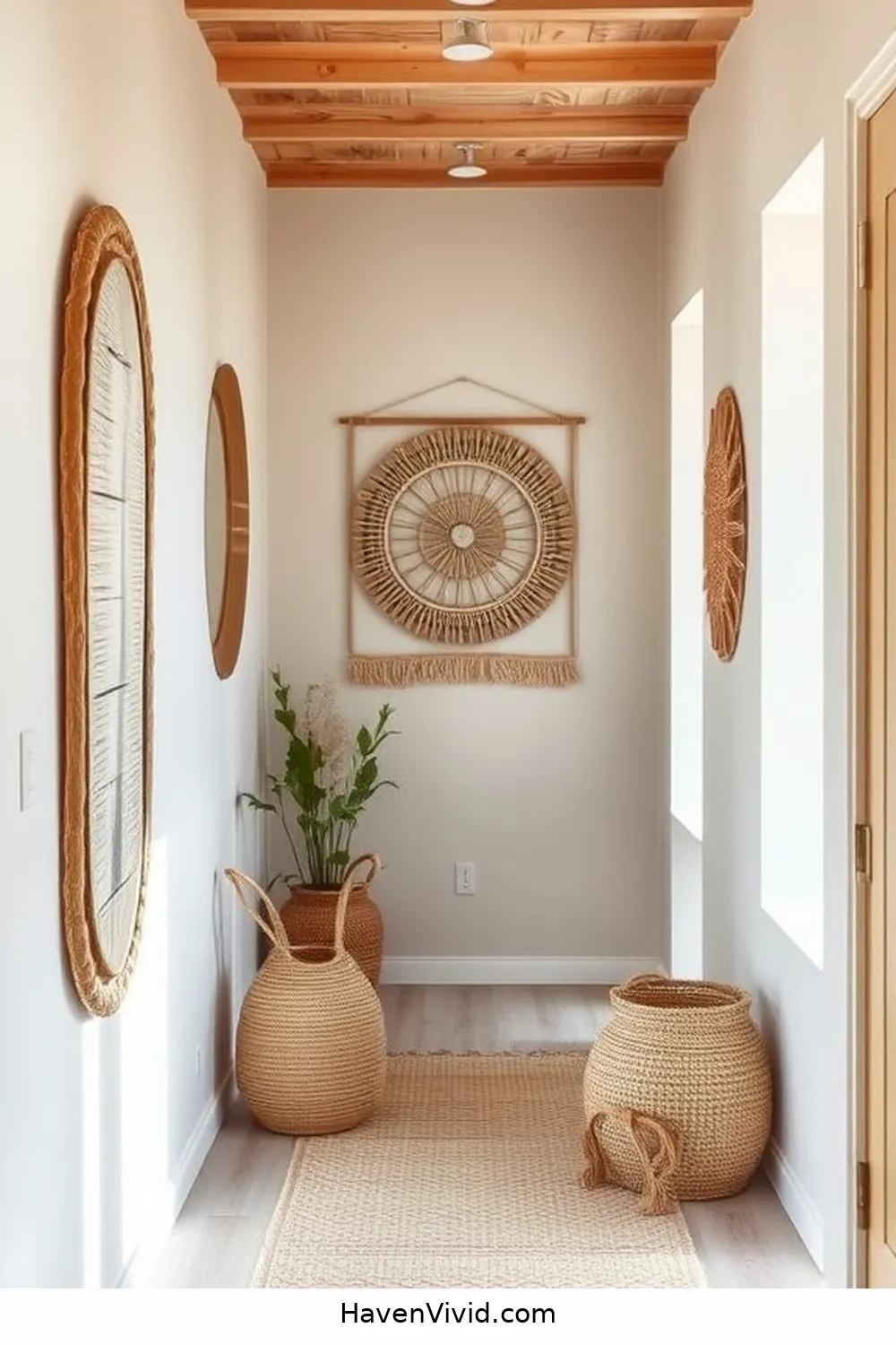 Hang Organic Cotton Wall Art for 15 Ways for Eco-Friendly Living in Your Hallway Using Natural Fibers