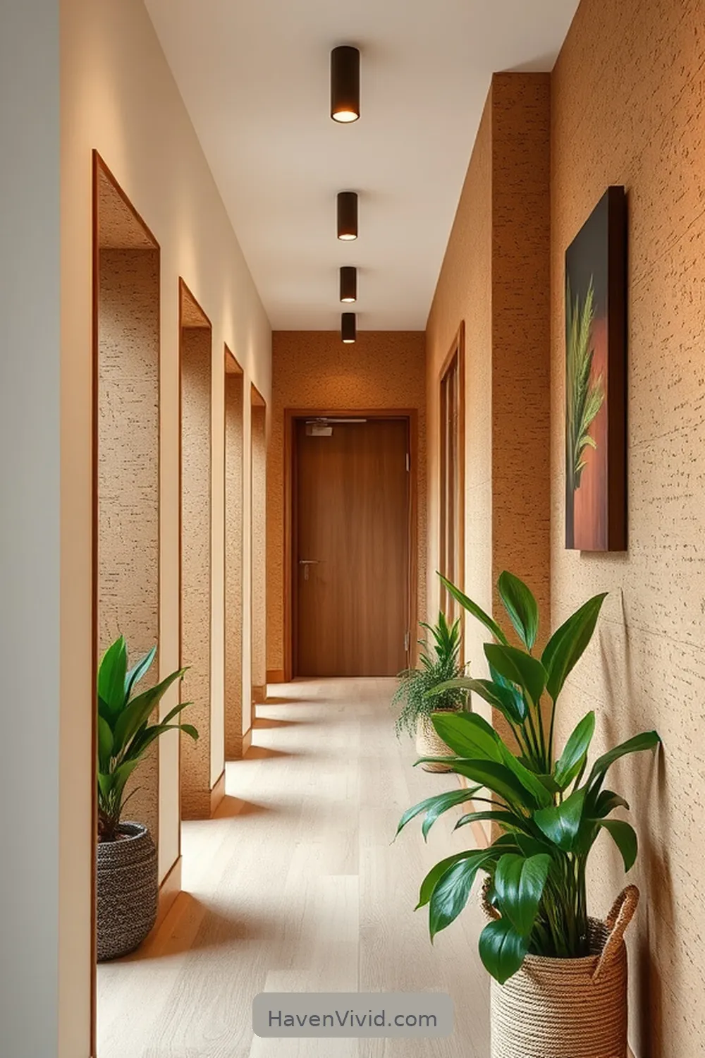Incorporate Cork Wall Panels for 15 Ways for Eco-Friendly Living in Your Hallway Using Natural Fibers
