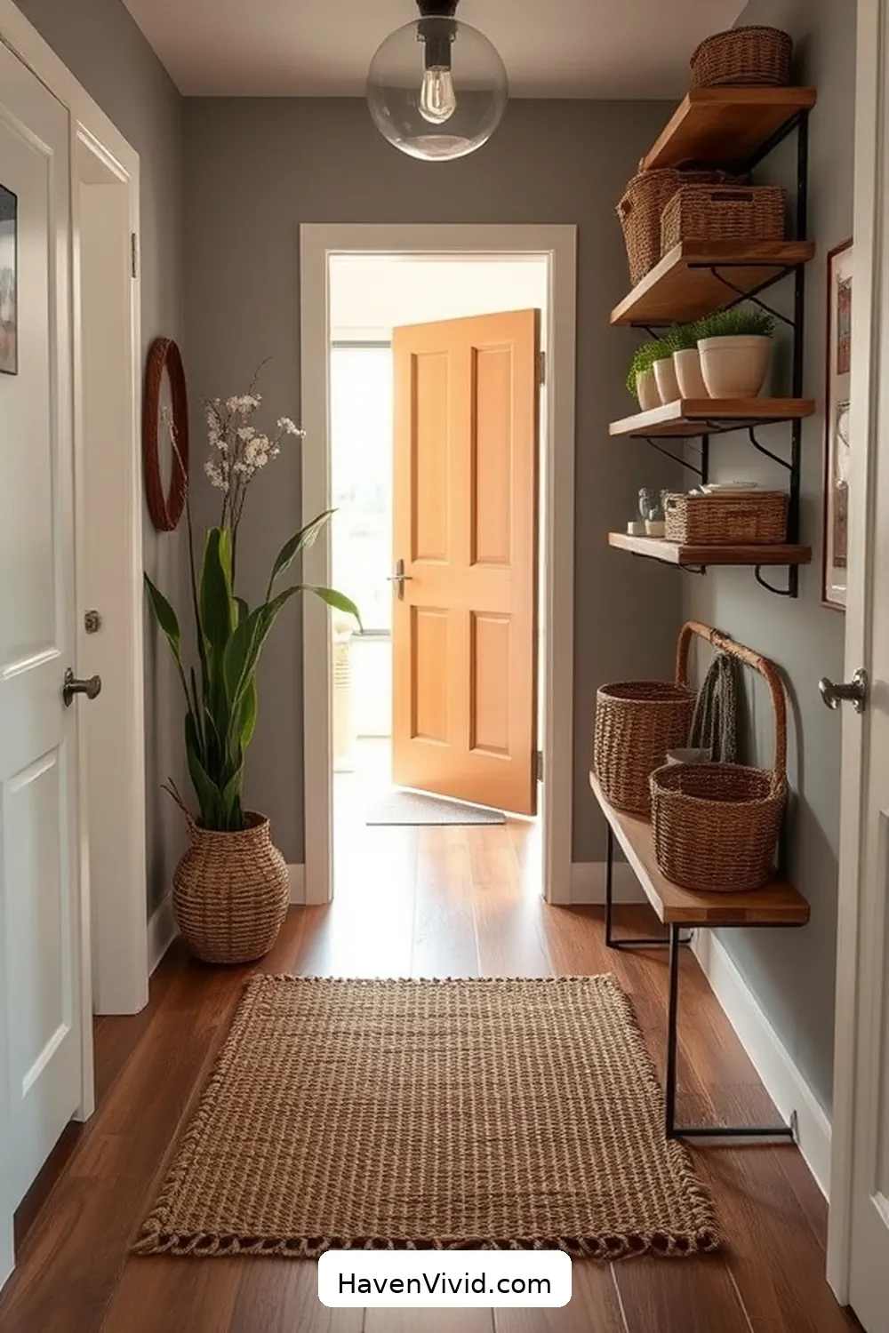 Incorporate Upcycled Decor Elements for 15 Ways for Eco-Friendly Living in Your Hallway Using Natural Fibers