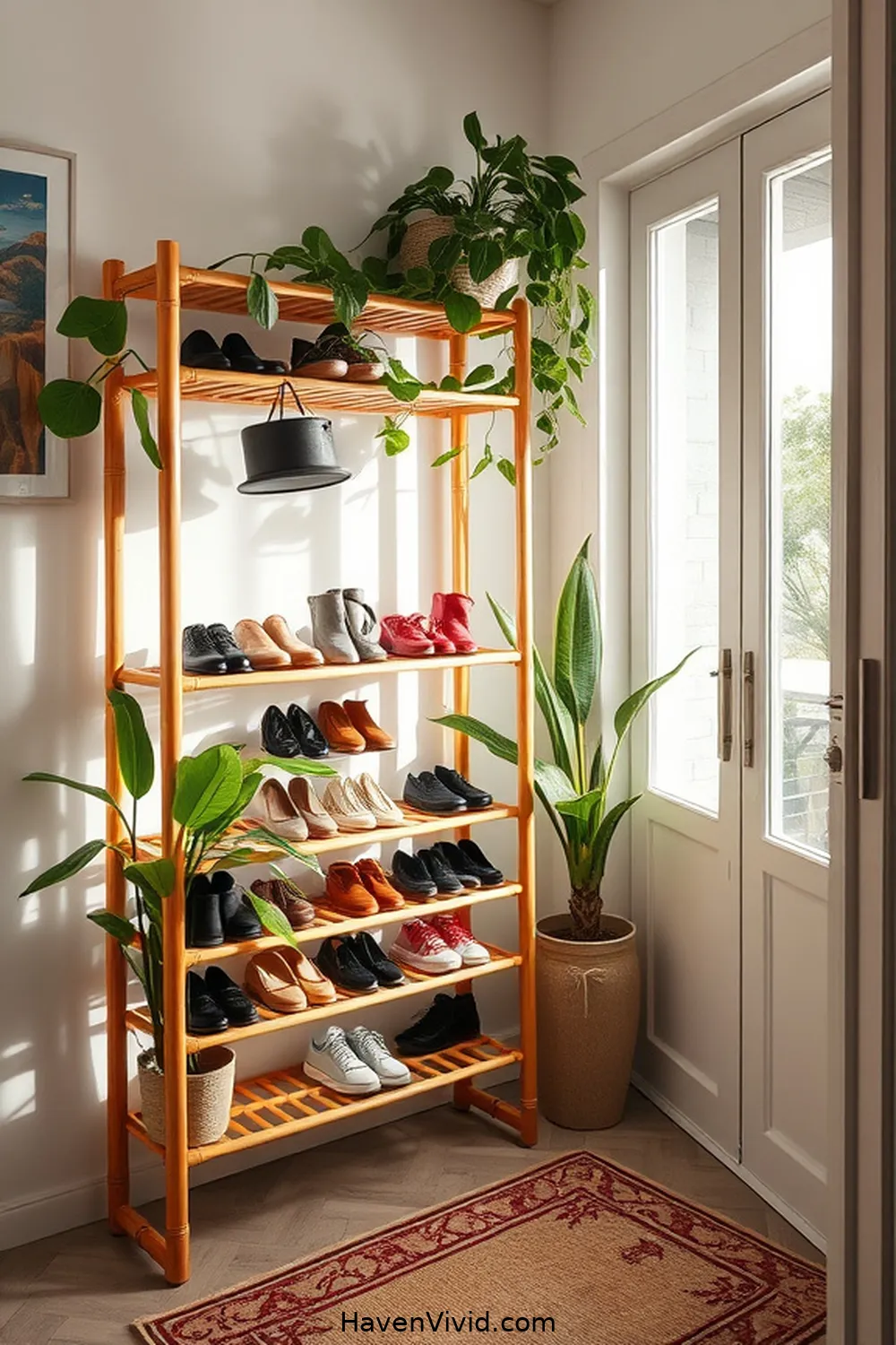 Opt for Bamboo Shoe Racks for 15 Ways for Eco-Friendly Living in Your Hallway Using Natural Fibers