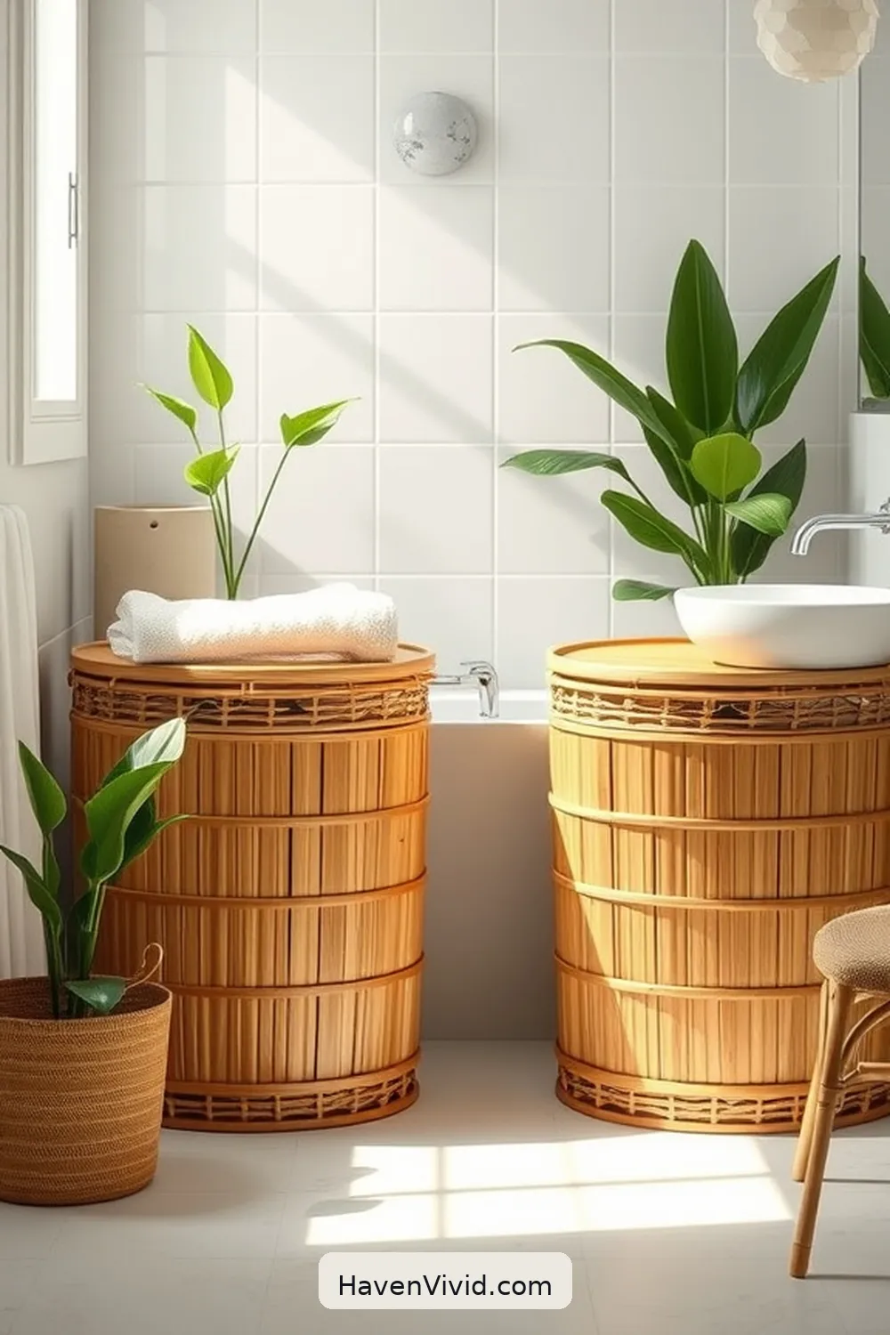 15 Ways for Family-Friendly Living in the Bathroom Using Bamboo 12 Bamboo Laundry Baskets for Eco-Conscious Sorting for 15 Ways for Family-Friendly Living in the Bathroom Using Bamboo