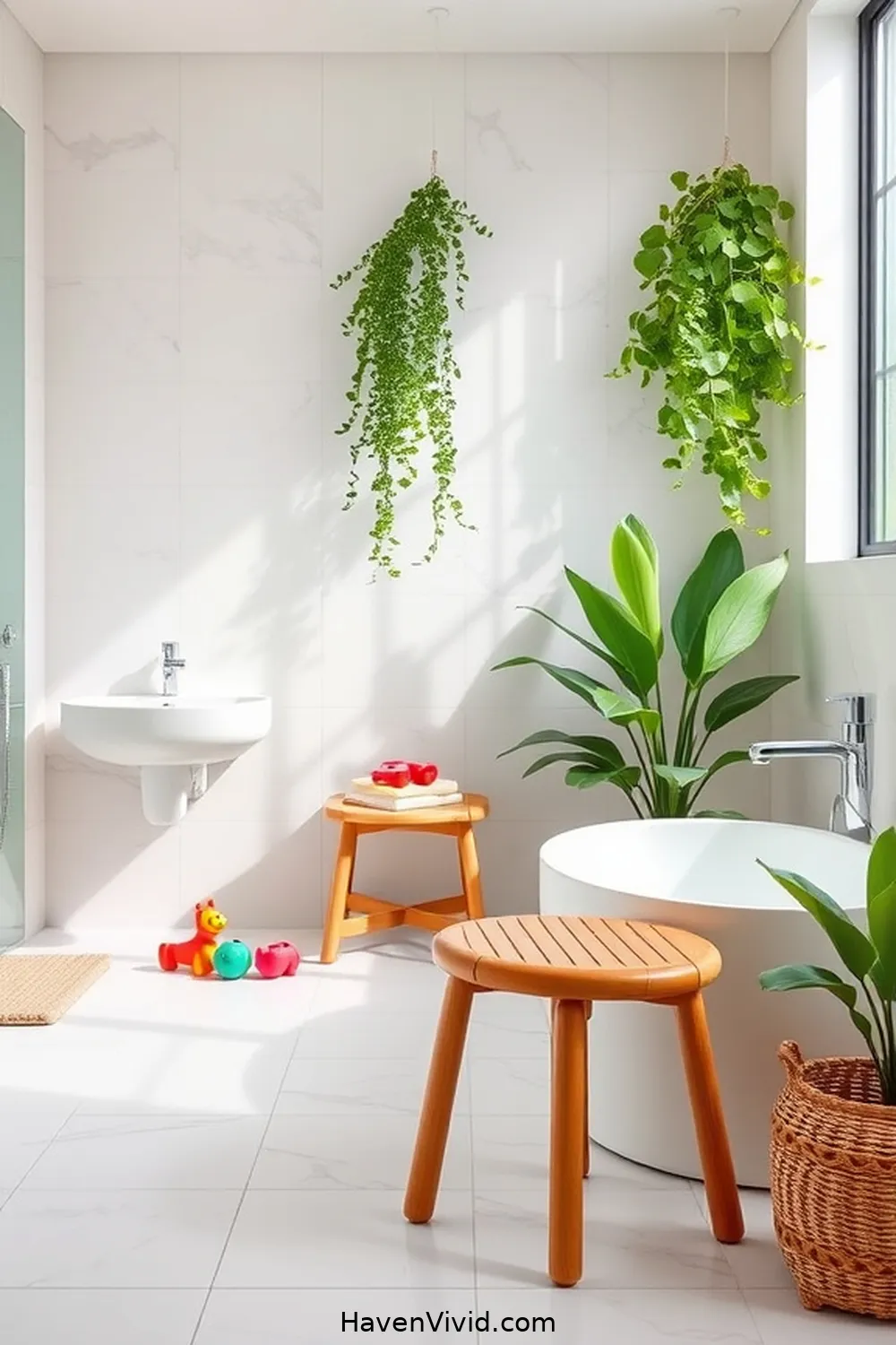 15 Ways for Family-Friendly Living in the Bathroom Using Bamboo 15 Bamboo Stool for Helping Tiny Tots for 15 Ways for Family-Friendly Living in the Bathroom Using Bamboo