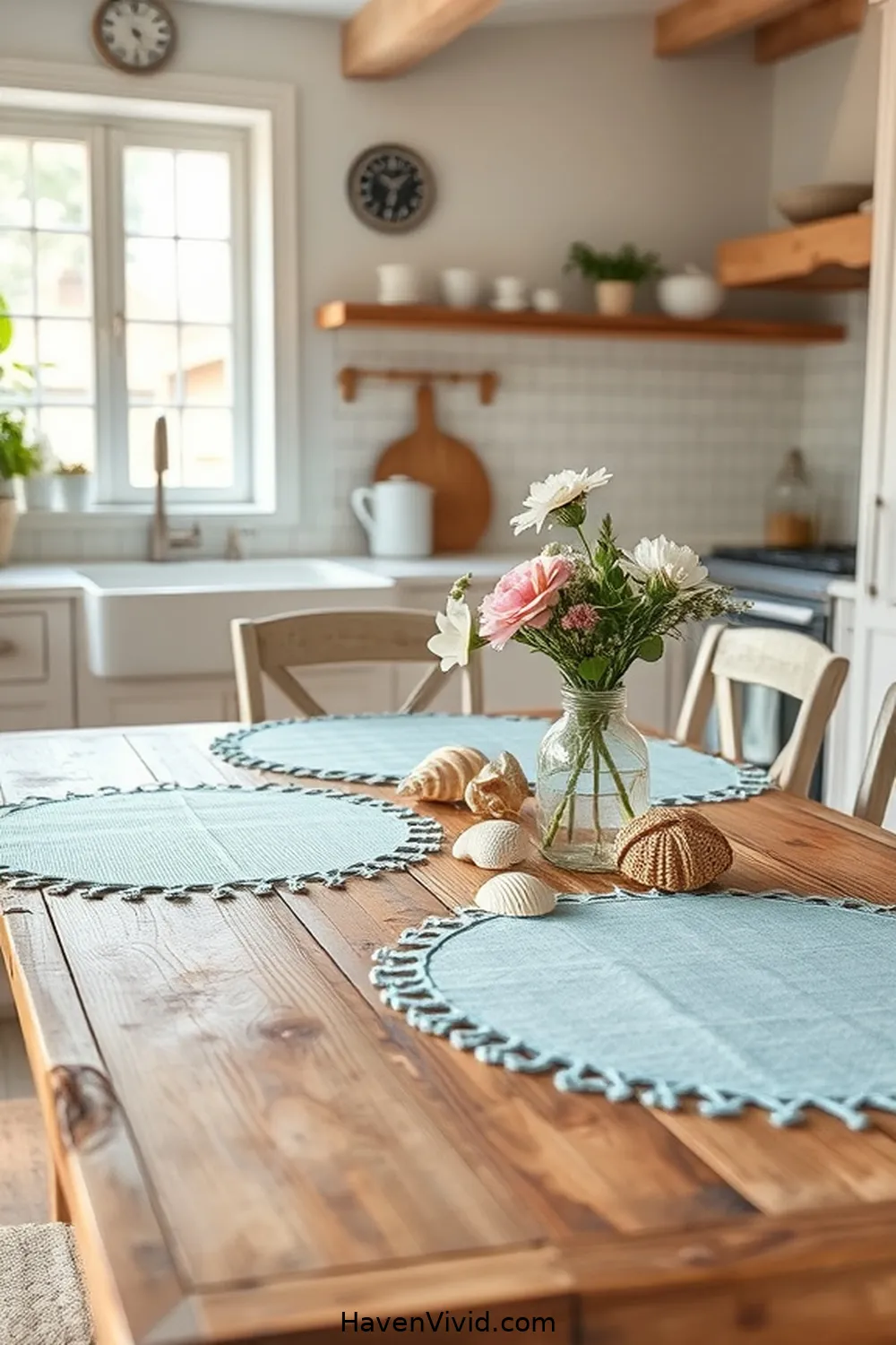 15 Ways to Achieve Coastal Living in Your Kitchen Using Organic Cotton 15 Accessorize With Organic Cotton Placemats for a Coastal Vibe for 15 Ways to Achieve Coastal Living in Your Kitchen Using Organic Cotton