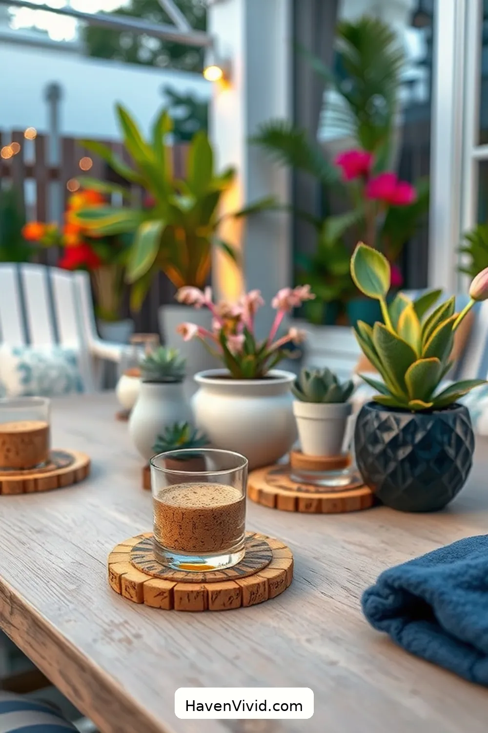 15 Ways to Achieve Coastal Living in Your Outdoor Patio Using Cork 6 Cork Coasters for Outdoor Dining for 15 Ways to Achieve Coastal Living in Your Outdoor Patio Using Cork