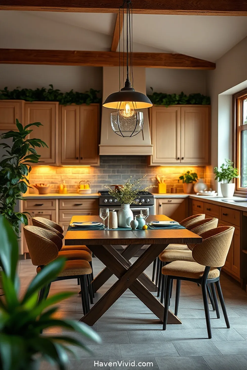 15 Ways to Brighten Your Family Kitchen With Solar-Powered Lights for Friendly Living 15 Design a Solar Lighting Feature Above a Dining Table for 15 Ways to Brighten Your Family Kitchen With Solar-Powered Lights for Friendly Living