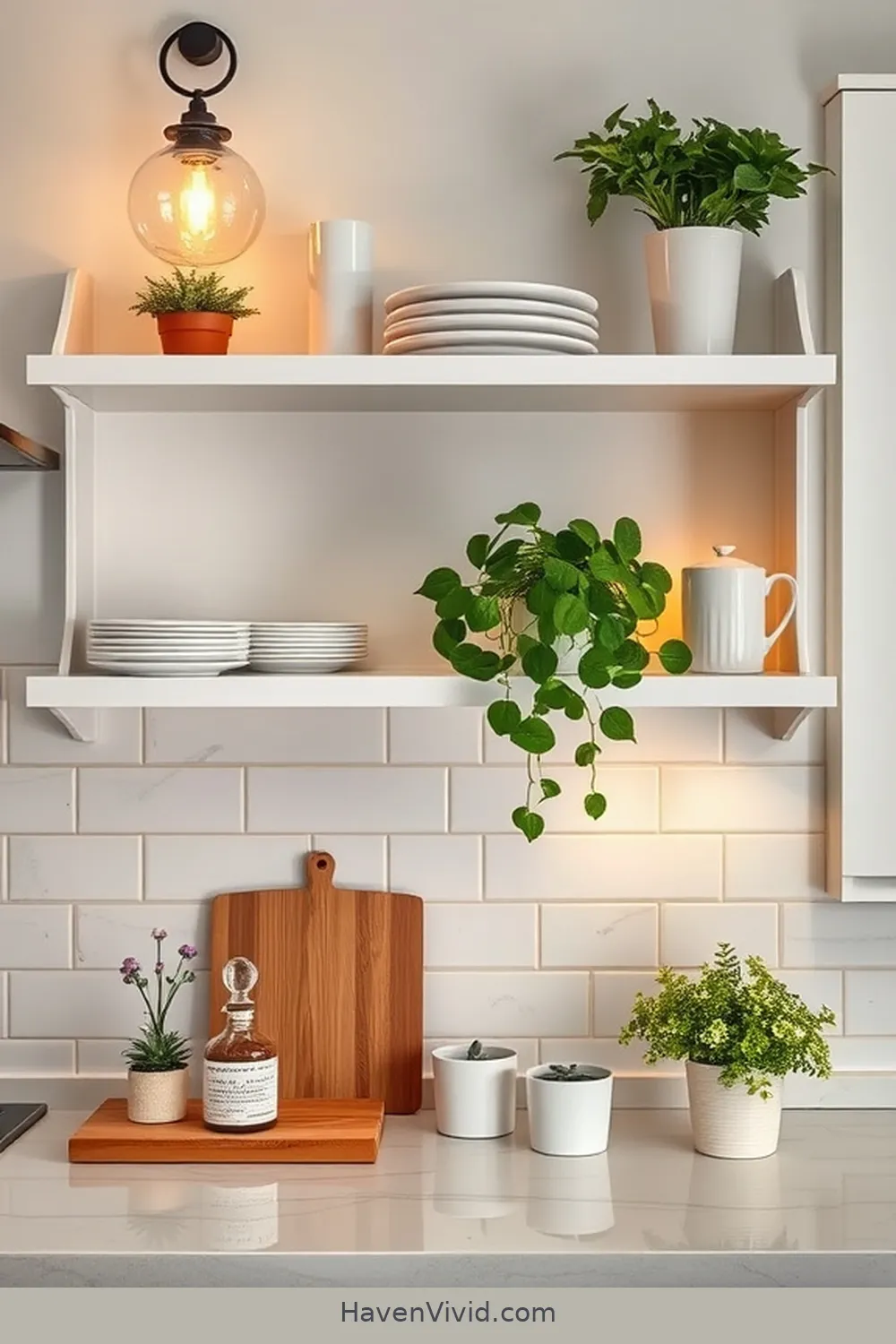 15 Ways to Brighten Your Family Kitchen With Solar-Powered Lights for Friendly Living 11 Incorporate Solar-Powered Accent Lights on Shelves for 15 Ways to Brighten Your Family Kitchen With Solar-Powered Lights for Friendly Living