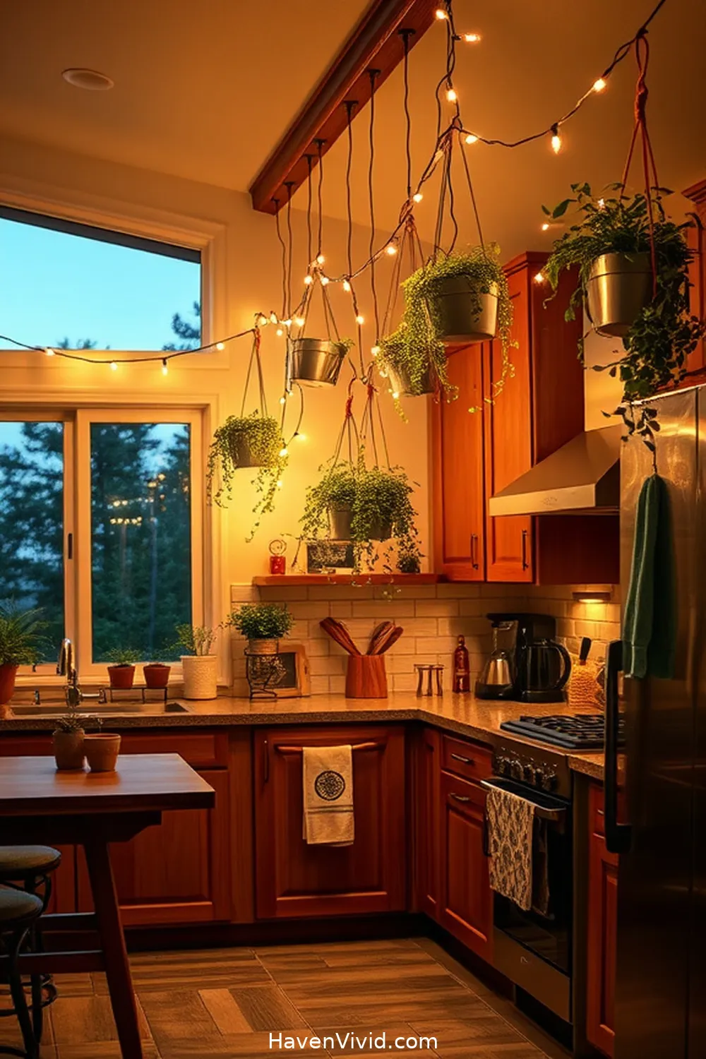 15 Ways to Brighten Your Family Kitchen With Solar-Powered Lights for Friendly Living 3 Use Solar String Lights for a Cozy Ambiance for 15 Ways to Brighten Your Family Kitchen With Solar-Powered Lights for Friendly Living