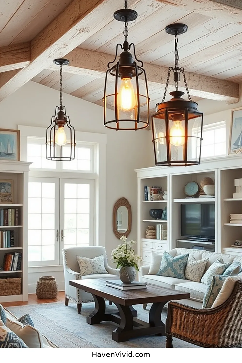 15 Ways to Create a Coastal Living Library Using Reclaimed Materials 16 Reimagined Vintage Light Fixtures for 15 Ways to Create a Coastal Living Library Using Reclaimed Materials