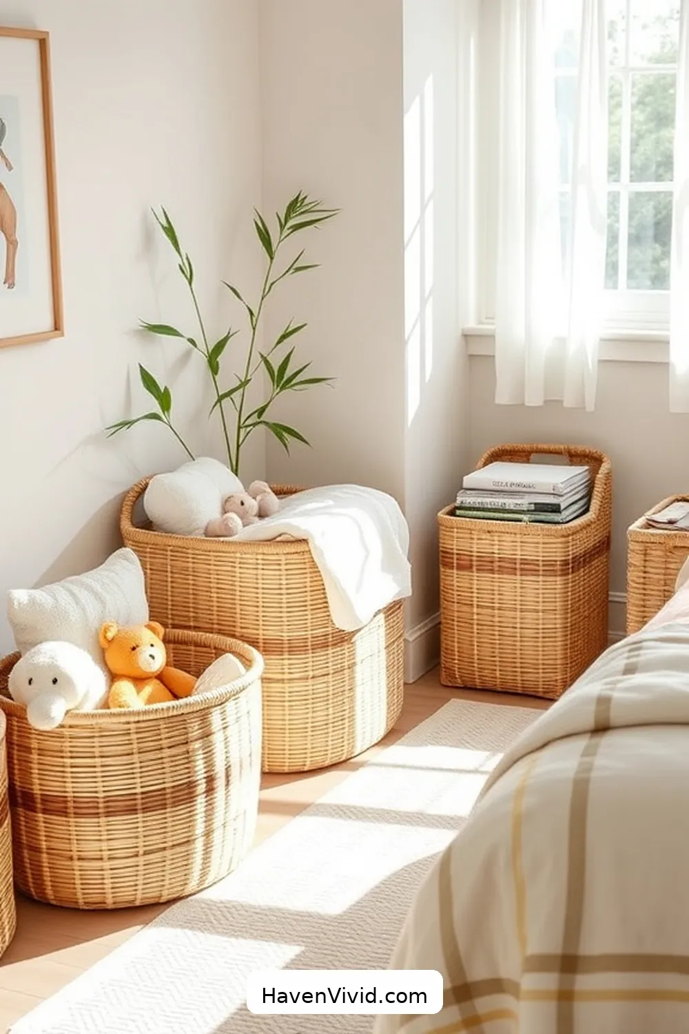 15 Ways to Create a Family-Friendly Bedroom Using Bamboo 14 Bamboo Storage Baskets for Organization for 15 Ways to Create a Family-Friendly Bedroom Using Bamboo