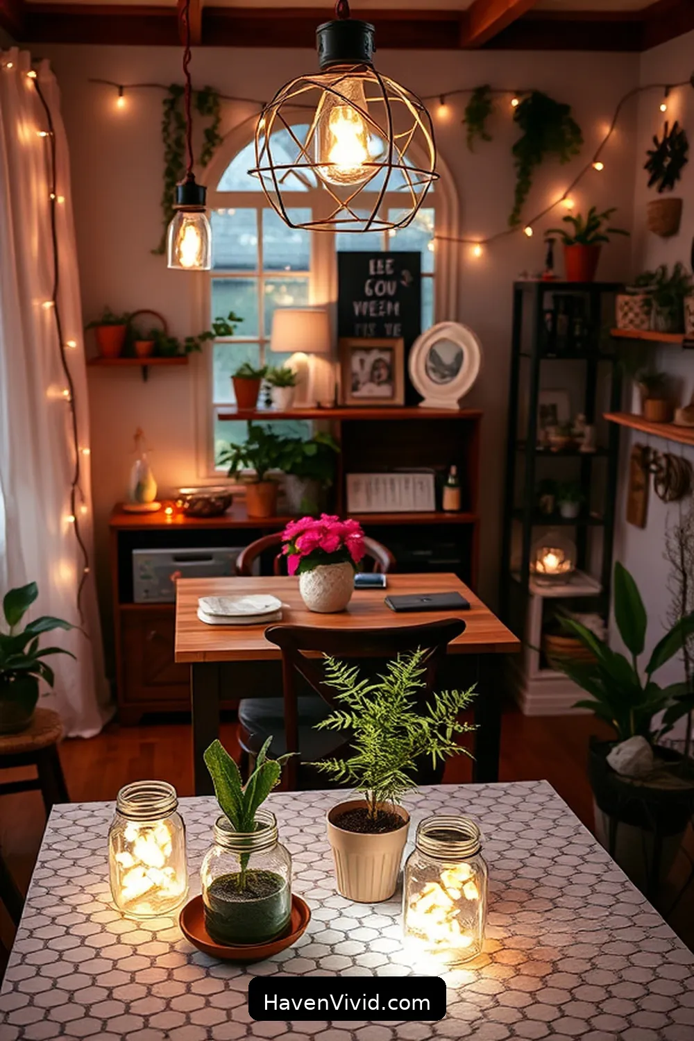 15 Ways to Create a Family-Friendly Dining Room Using Solar-Powered Lights 14 Incorporate Solar-Powered Fairy Light Jars for a Whimsical Look for 15 Ways to Create a Family-Friendly Dining Room Using Solar-Powered Lights