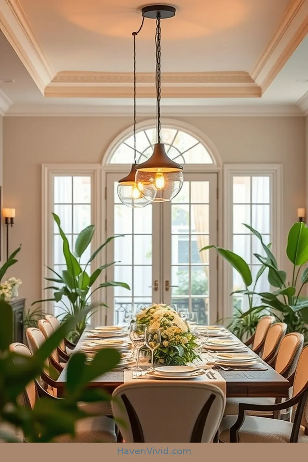15 Ways to Create a Family-Friendly Dining Room Using Solar-Powered Lights 2 Install Solar-Powered Pendant Lights Over the Dining Table for 15 Ways to Create a Family-Friendly Dining Room Using Solar-Powered Lights