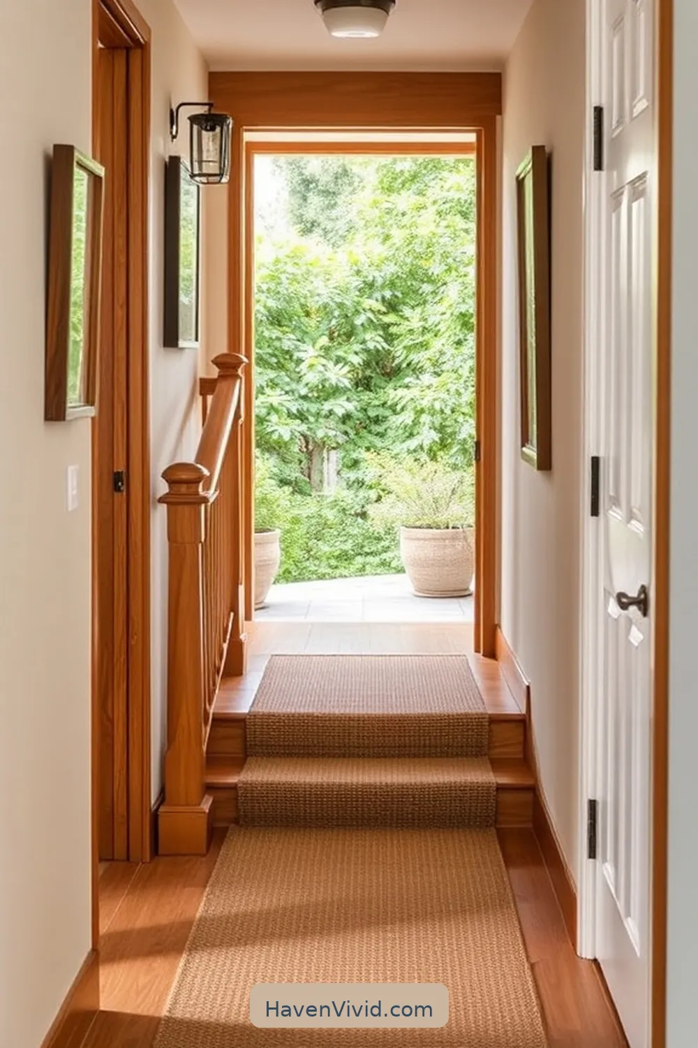 15 Ways to Create a Family-Friendly Hallway Using Natural Fibers 6 Install Sisal Stair Runners for Safety and Style for 15 Ways to Create a Family-Friendly Hallway Using Natural Fibers