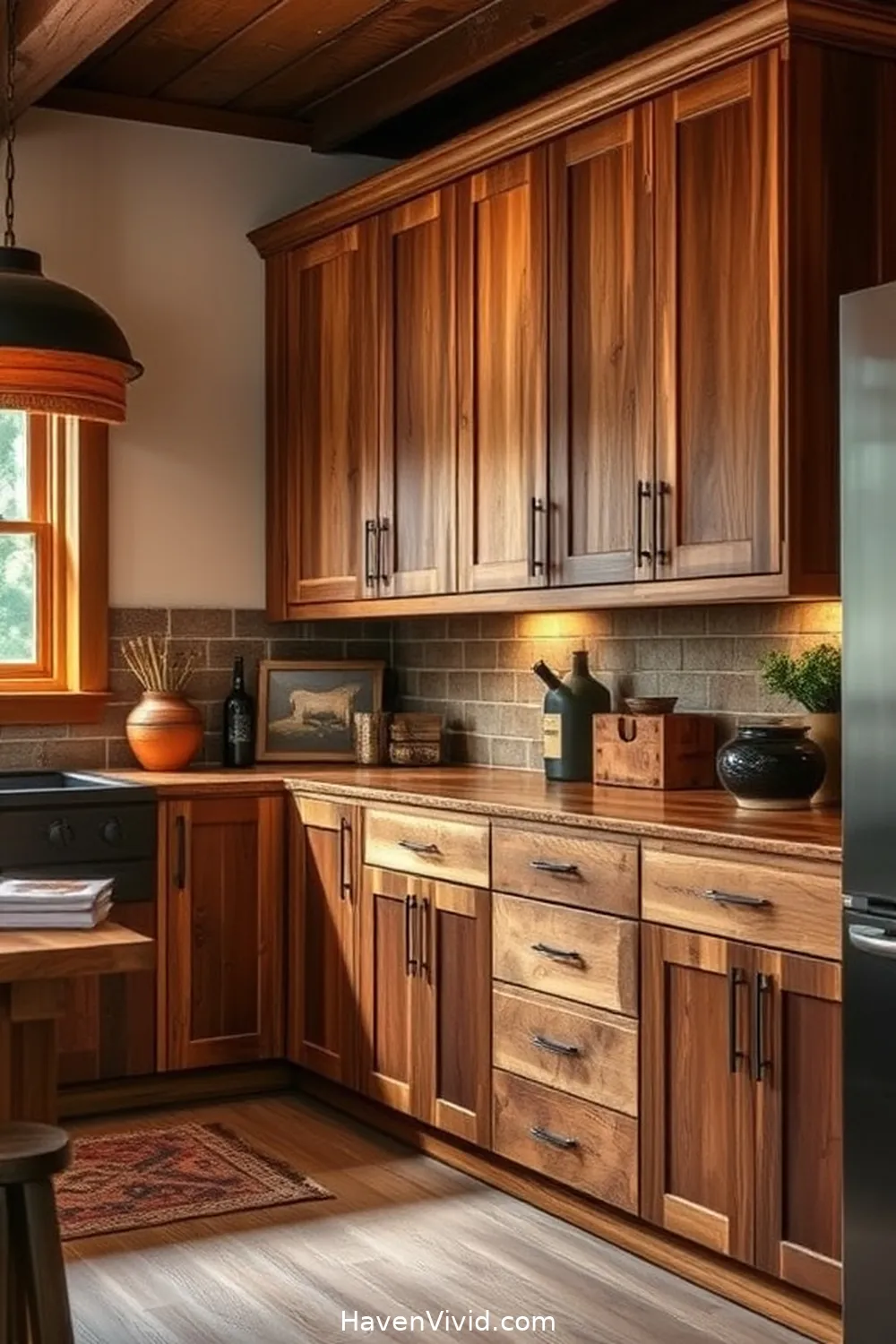 15 Ways to Create a Family-Friendly Kitchen Using Reclaimed Materials 2 Use Reclaimed Wood for Kitchen Cabinets for 15 Ways to Create a Family-Friendly Kitchen Using Reclaimed Materials