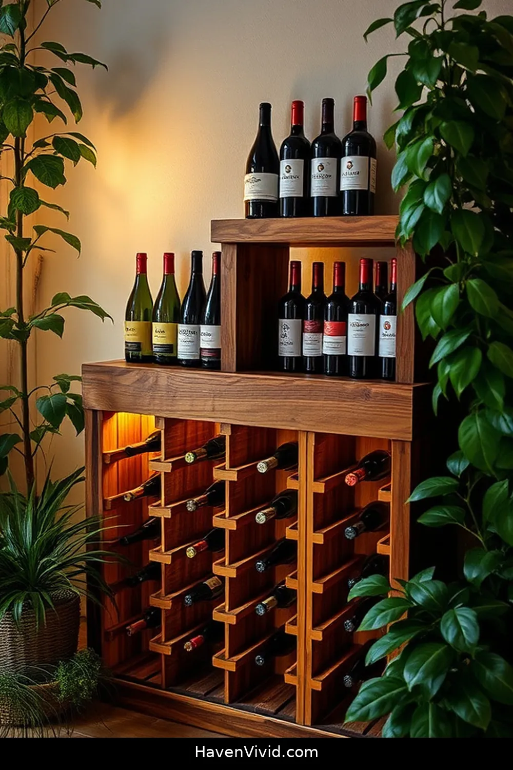 Custom Wooden Wine Racks for 15 Ways to Create an Eco Friendly Dining Room Using Recycled Wood