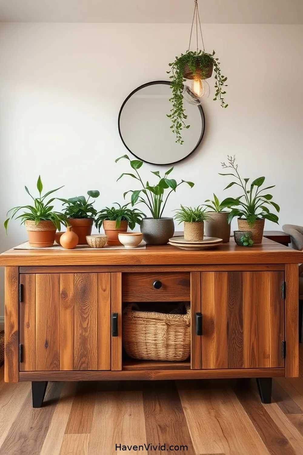 Reclaimed Wood Buffet or Sideboard for 15 Ways to Create an Eco Friendly Dining Room Using Recycled Wood