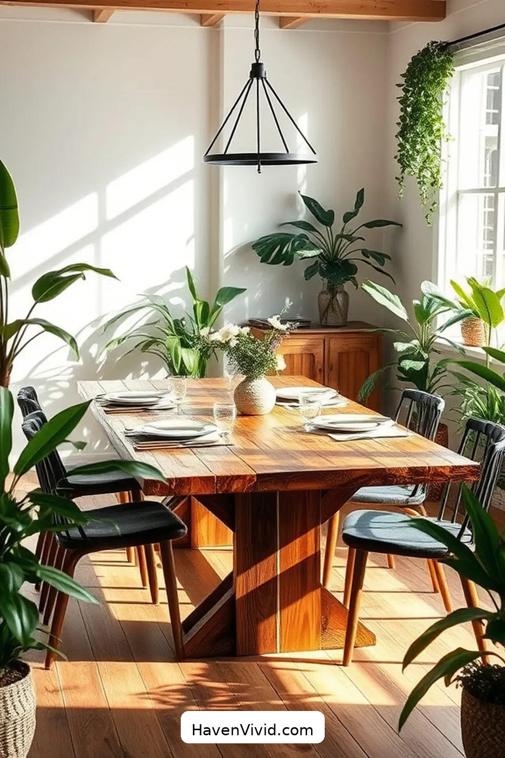 Reclaimed Wood Dining Table for 15 Ways to Create an Eco Friendly Dining Room Using Recycled Wood