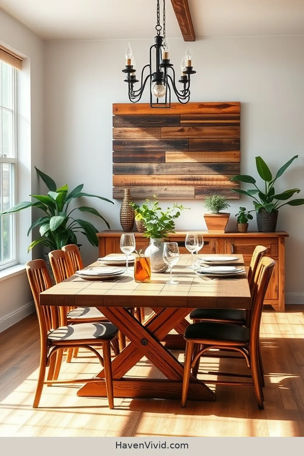 Wooden Pallet Decor for 15 Ways to Create an Eco Friendly Dining Room Using Recycled Wood