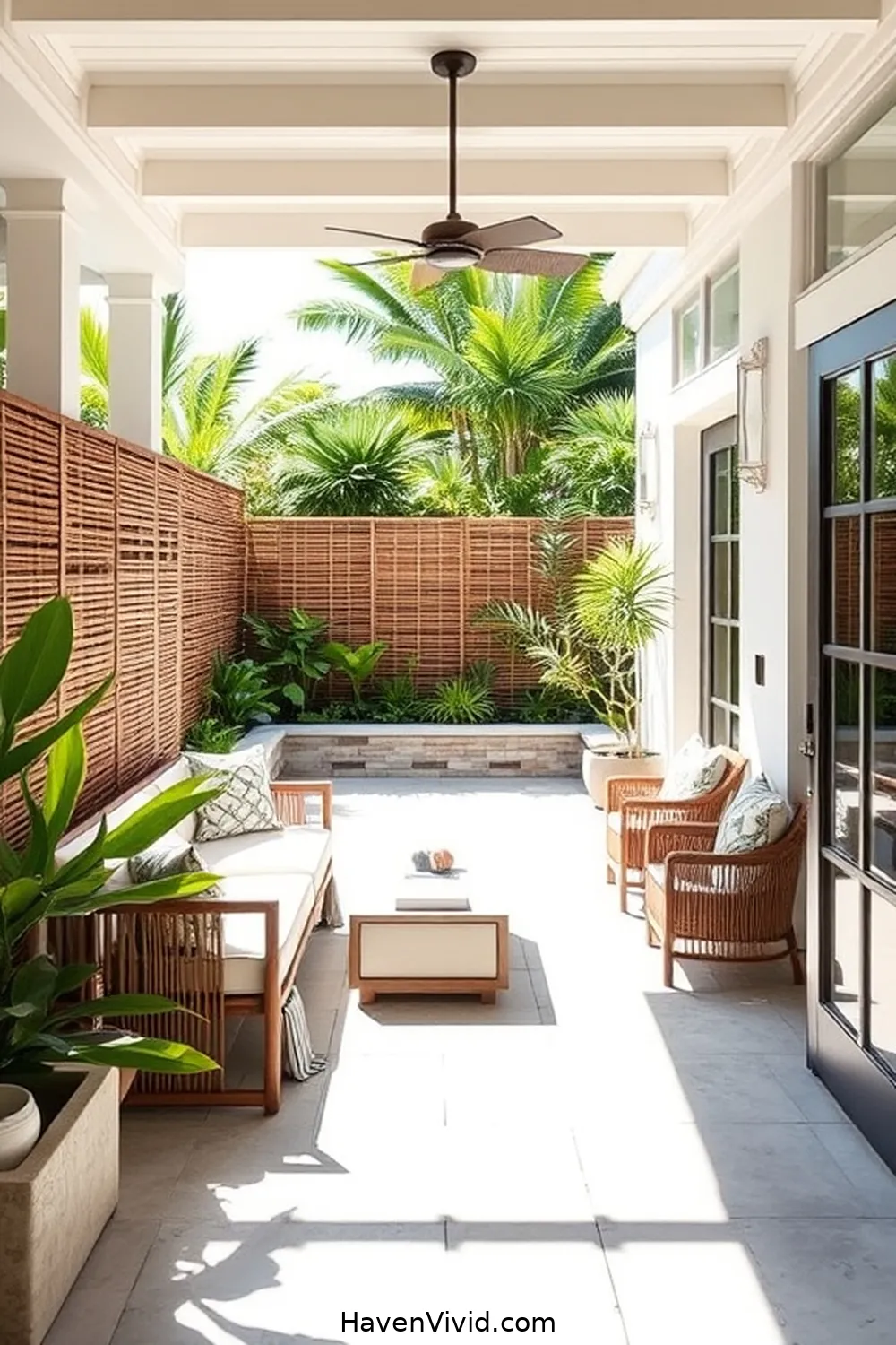 15 Ways to Embrace Coastal Living Using Bamboo on Your Outdoor Patio 3 Bamboo Privacy Screens for 15 Ways to Embrace Coastal Living Using Bamboo on Your Outdoor Patio