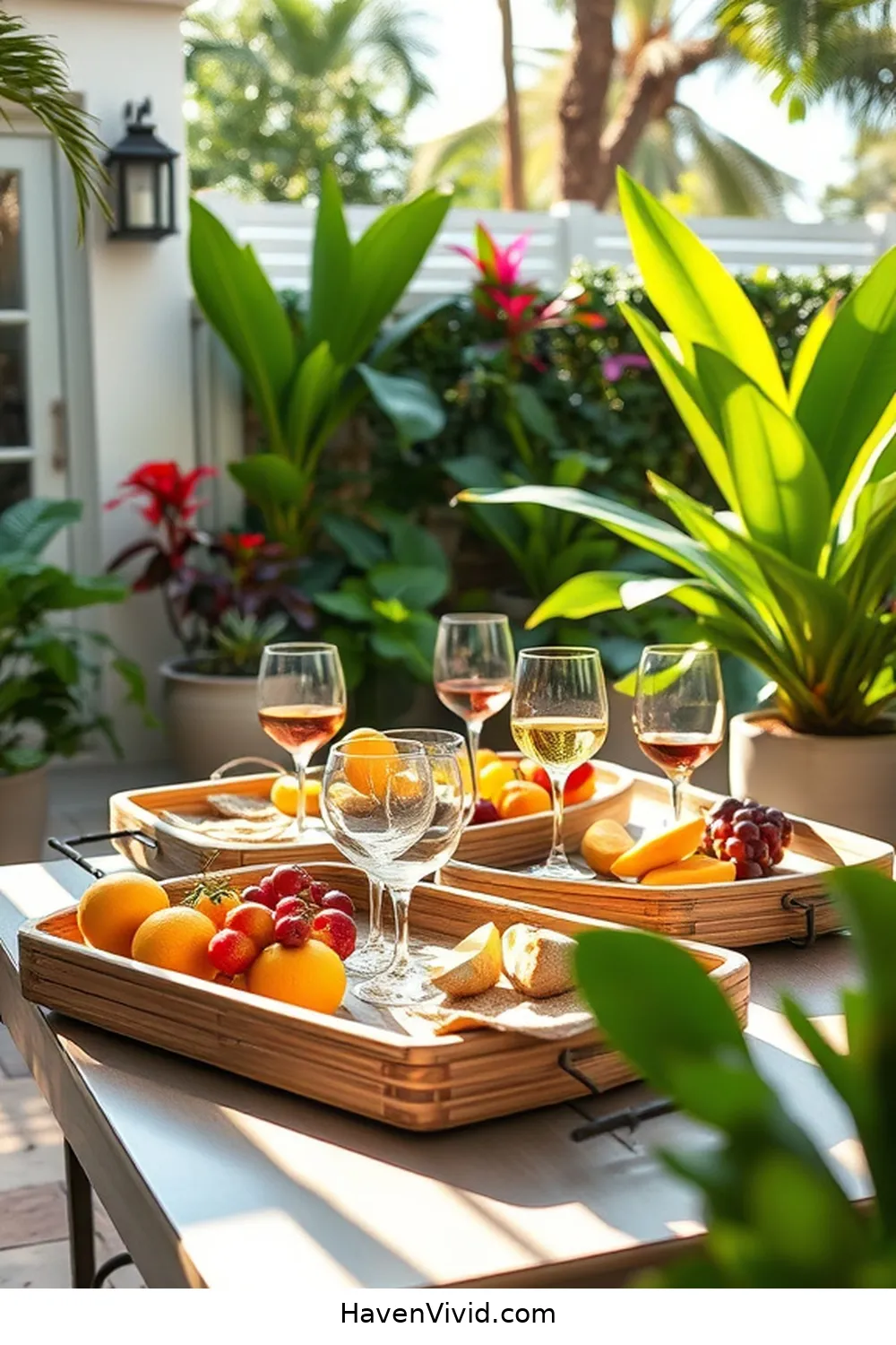 15 Ways to Embrace Coastal Living Using Bamboo on Your Outdoor Patio 11 Bamboo Serving Trays for Entertaining for 15 Ways to Embrace Coastal Living Using Bamboo on Your Outdoor Patio