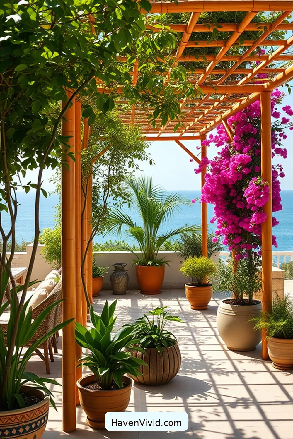 15 Ways to Embrace Coastal Living Using Bamboo on Your Outdoor Patio 14 Bamboo Trellises for Climbing Plants for 15 Ways to Embrace Coastal Living Using Bamboo on Your Outdoor Patio