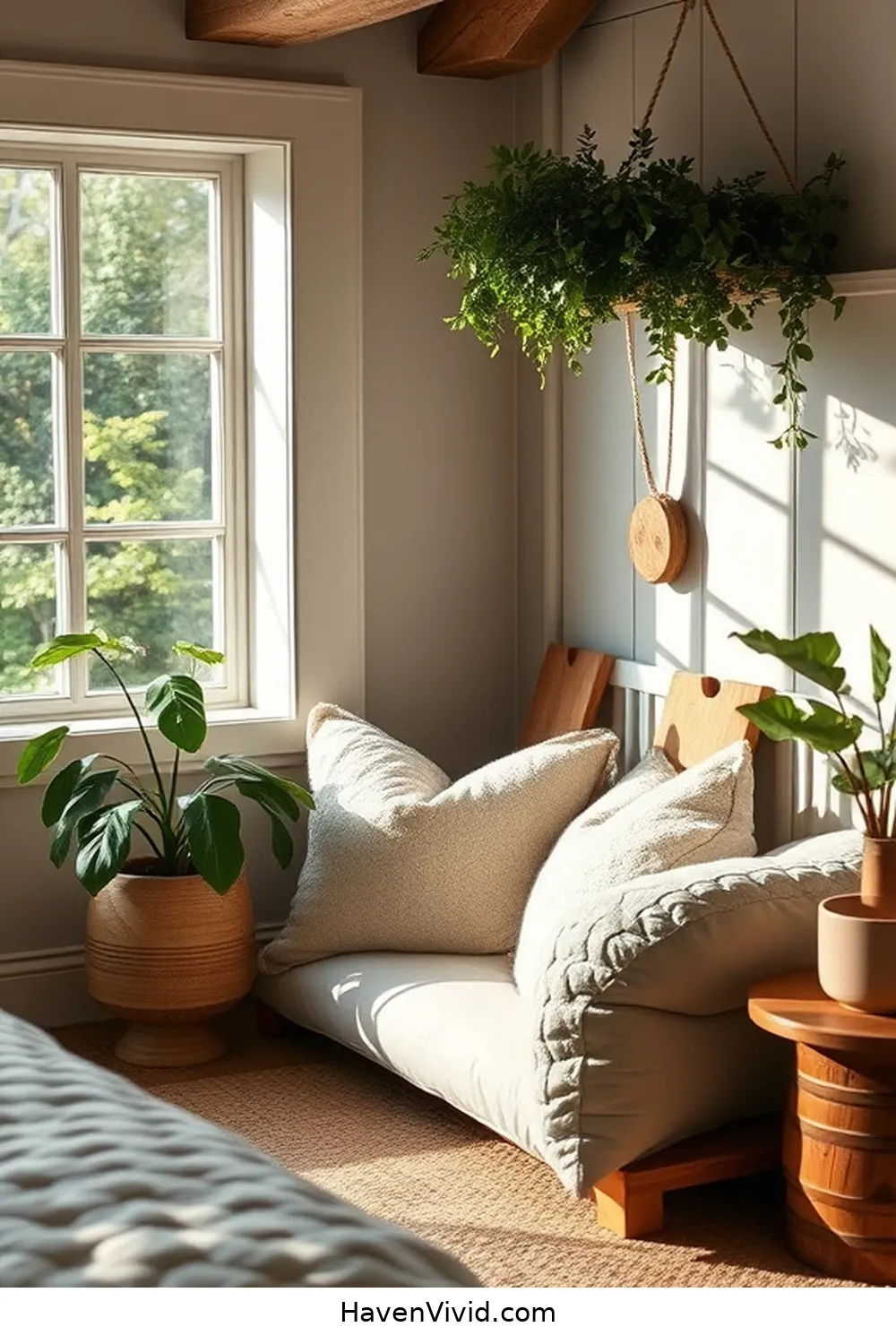 15 Ways to Embrace Farmhouse Living in the Bedroom Using Organic Cotton 15 Create a Reading Nook With Organic Cotton Cushions for 15 Ways to Embrace Farmhouse Living in the Bedroom Using Organic Cotton