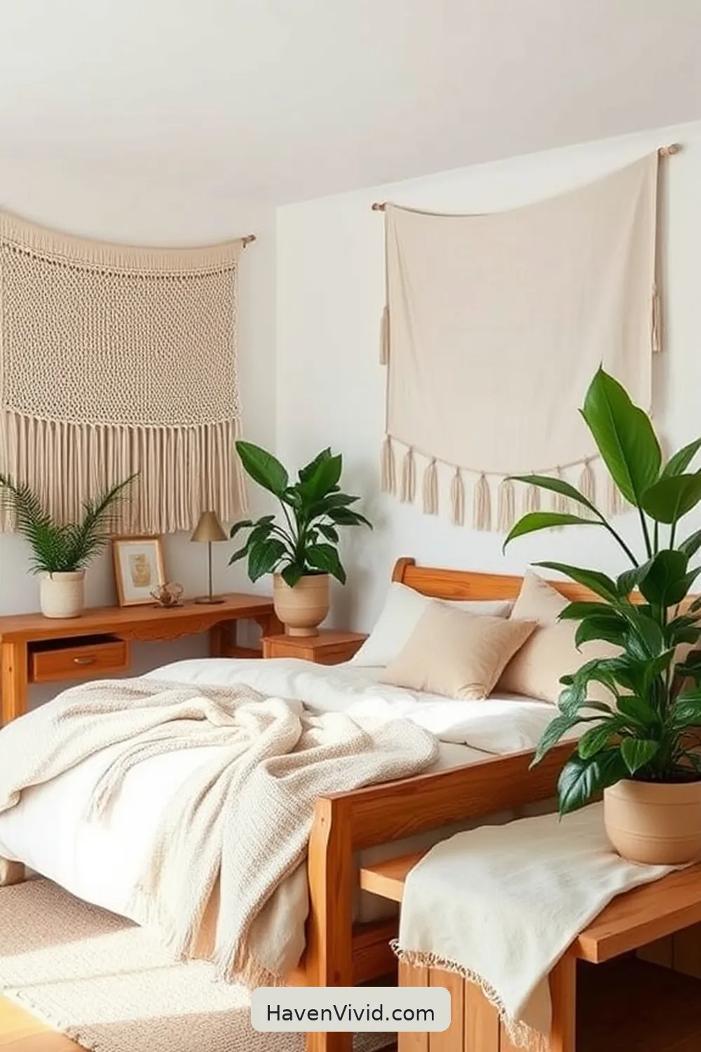 15 Ways to Embrace Farmhouse Living in the Bedroom Using Organic Cotton 11 Decorate With Organic Cotton Wall Hangings for 15 Ways to Embrace Farmhouse Living in the Bedroom Using Organic Cotton