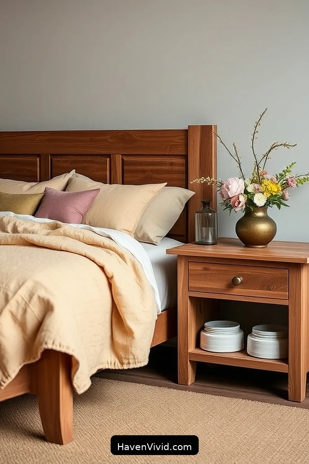 15 Ways to Embrace Farmhouse Living in the Bedroom Using Organic Cotton 12 Incorporate Organic Cotton Table Linens for Nightstands for 15 Ways to Embrace Farmhouse Living in the Bedroom Using Organic Cotton