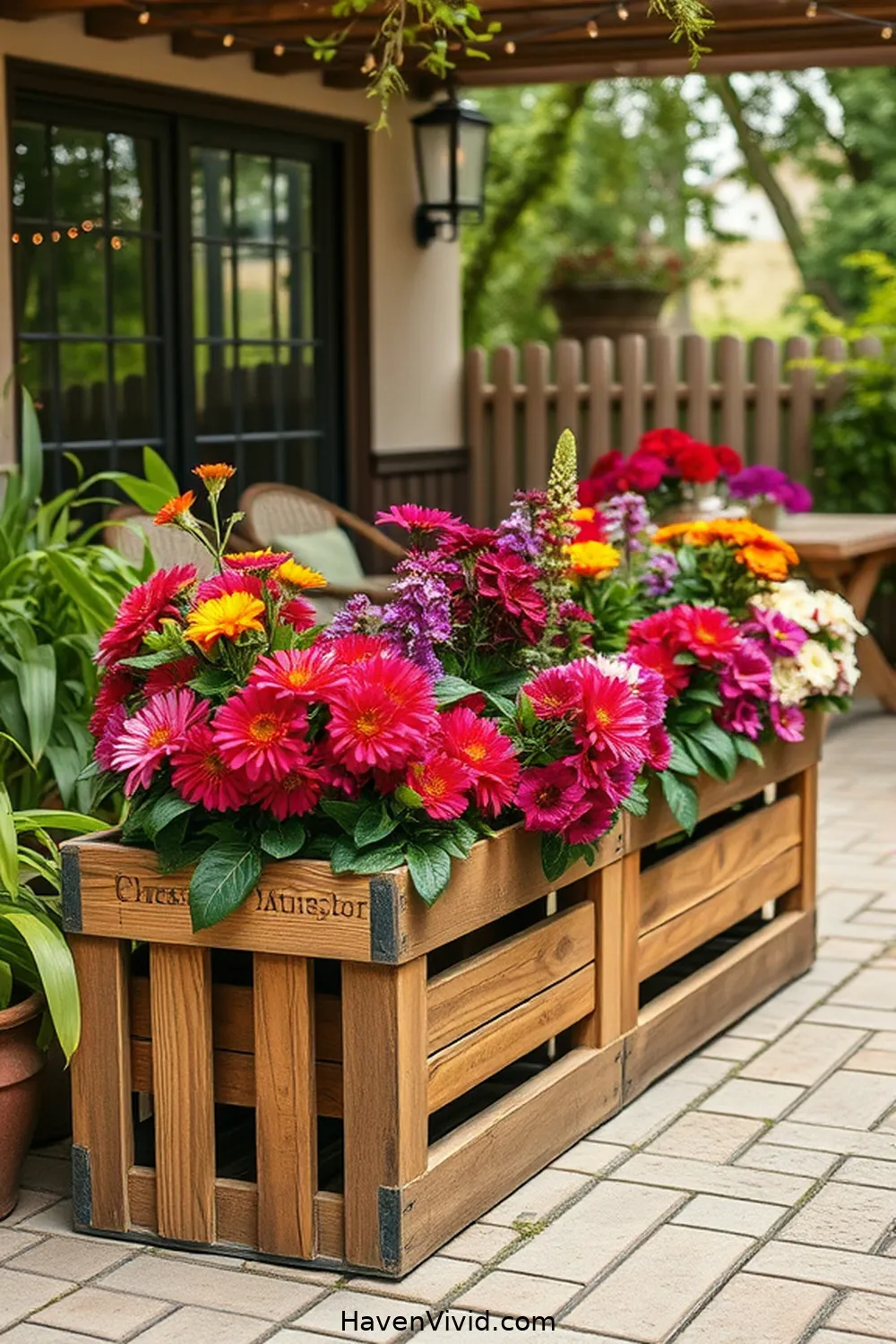 16 Creative Family-Friendly Outdoor Patio Ideas Using Reclaimed Materials 4 DIY Planter Boxes From Old Crates for 16 Creative Family-Friendly Outdoor Patio Ideas Using Reclaimed Materials
