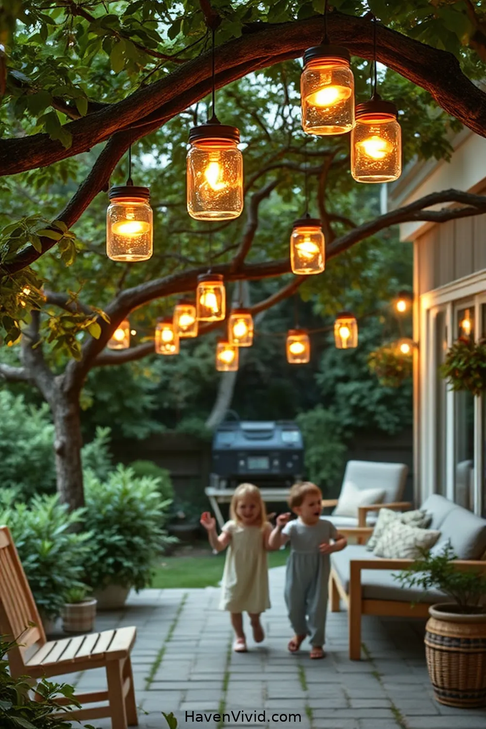 16 Creative Family-Friendly Outdoor Patio Ideas Using Reclaimed Materials 8 Mason Jar Lanterns for Ambiance for 16 Creative Family-Friendly Outdoor Patio Ideas Using Reclaimed Materials