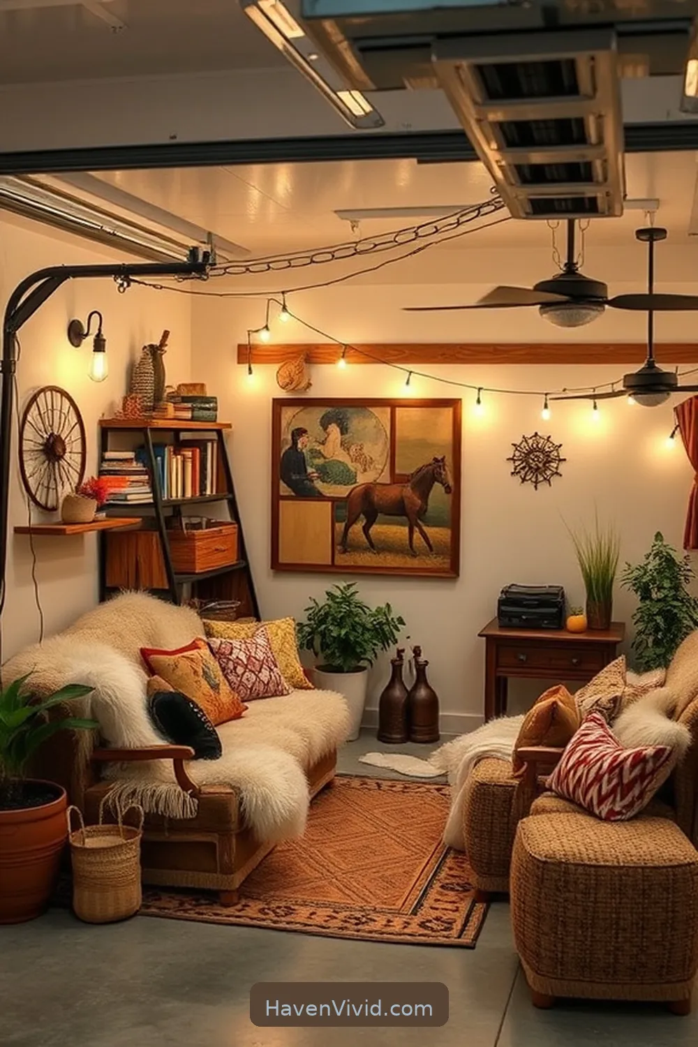 16 Creative Ideas for Farmhouse Living in Your Garage Using Solar-Powered Lights 5 Create a Relaxing Reading Nook With Soft Lighting for 16 Creative Ideas for Farmhouse Living in Your Garage Using Solar-Powered Lights