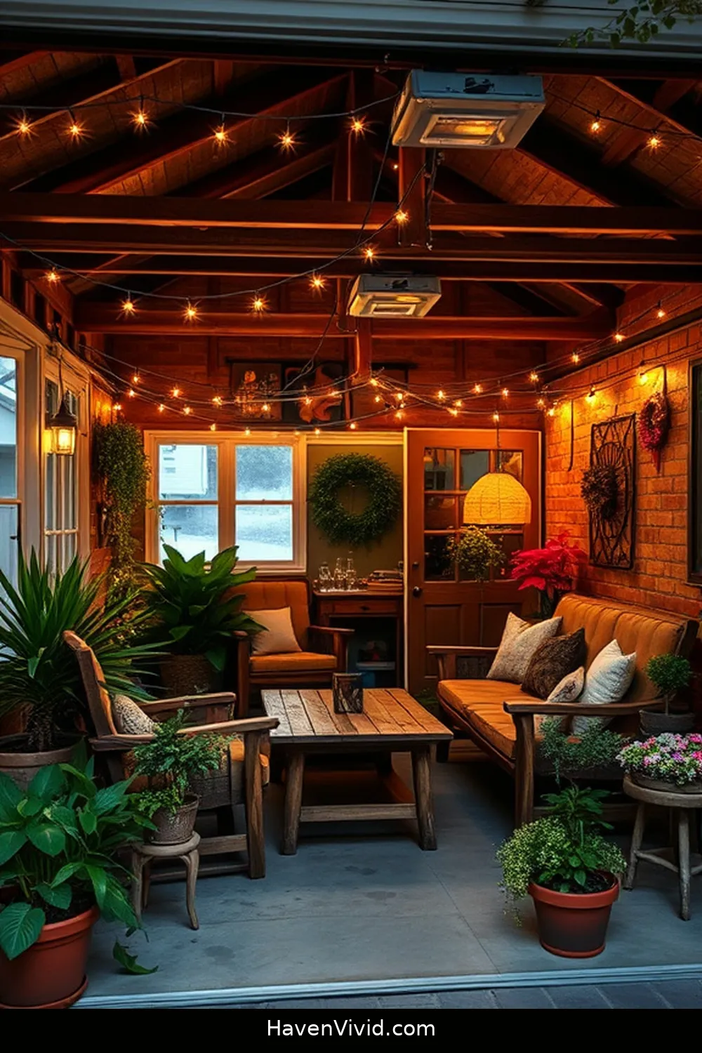 16 Creative Ideas for Farmhouse Living in Your Garage Using Solar-Powered Lights 13 Enhance Seating Areas With Decorative Solar Lights for 16 Creative Ideas for Farmhouse Living in Your Garage Using Solar-Powered Lights