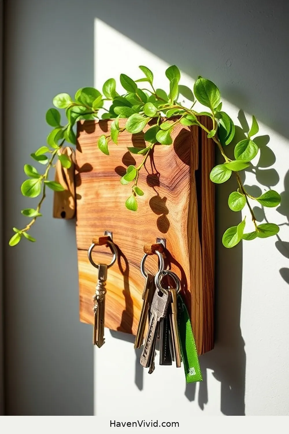 16 Creative Ways for Eco-Friendly Living in Your Hallway Using Recycled Wood 7 DIY Wooden Key Holder for 16 Creative Ways for Eco-Friendly Living in Your Hallway Using Recycled Wood