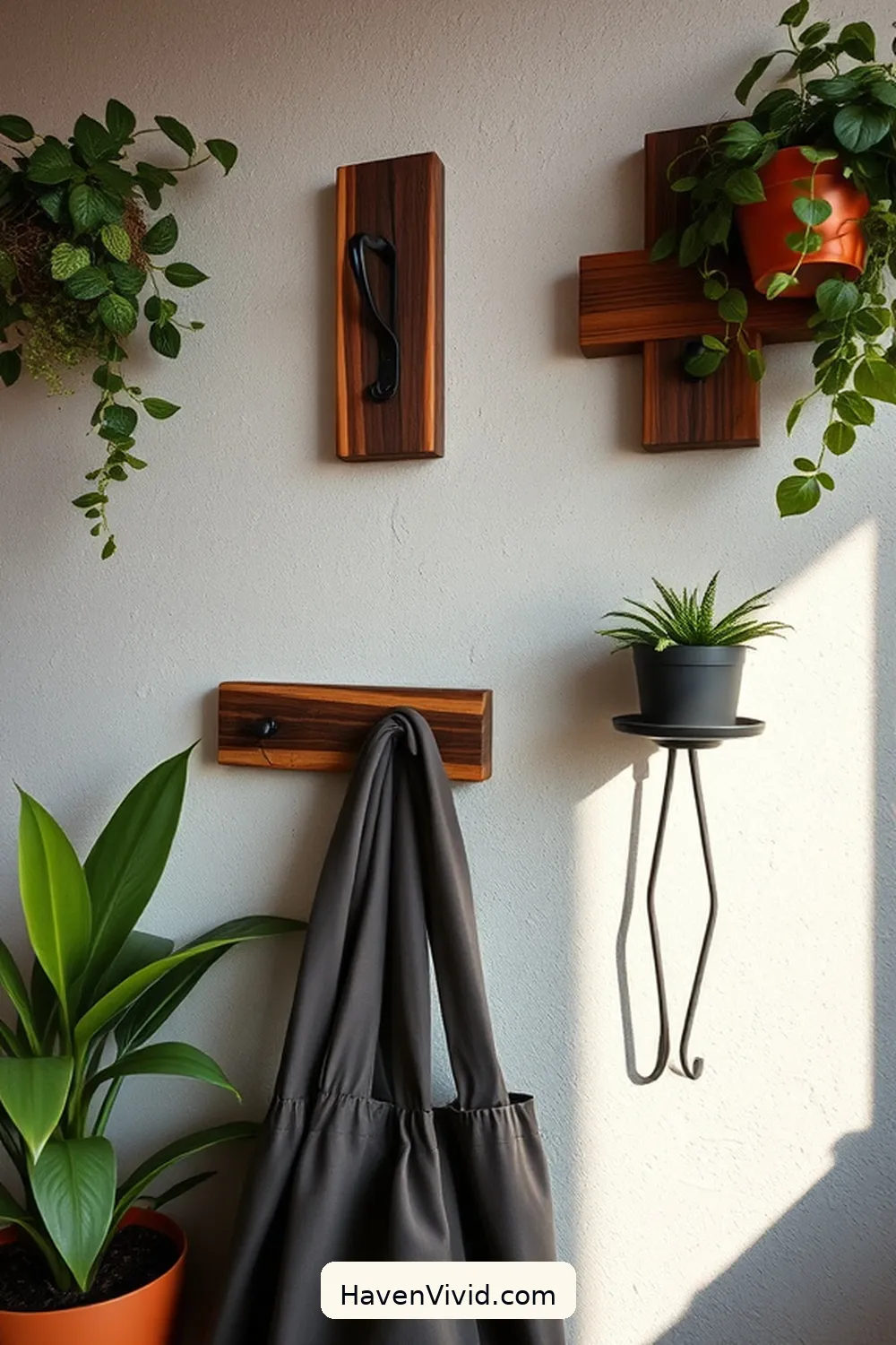 16 Creative Ways for Eco-Friendly Living in Your Hallway Using Recycled Wood 4 Rustic Coat Hooks for 16 Creative Ways for Eco-Friendly Living in Your Hallway Using Recycled Wood