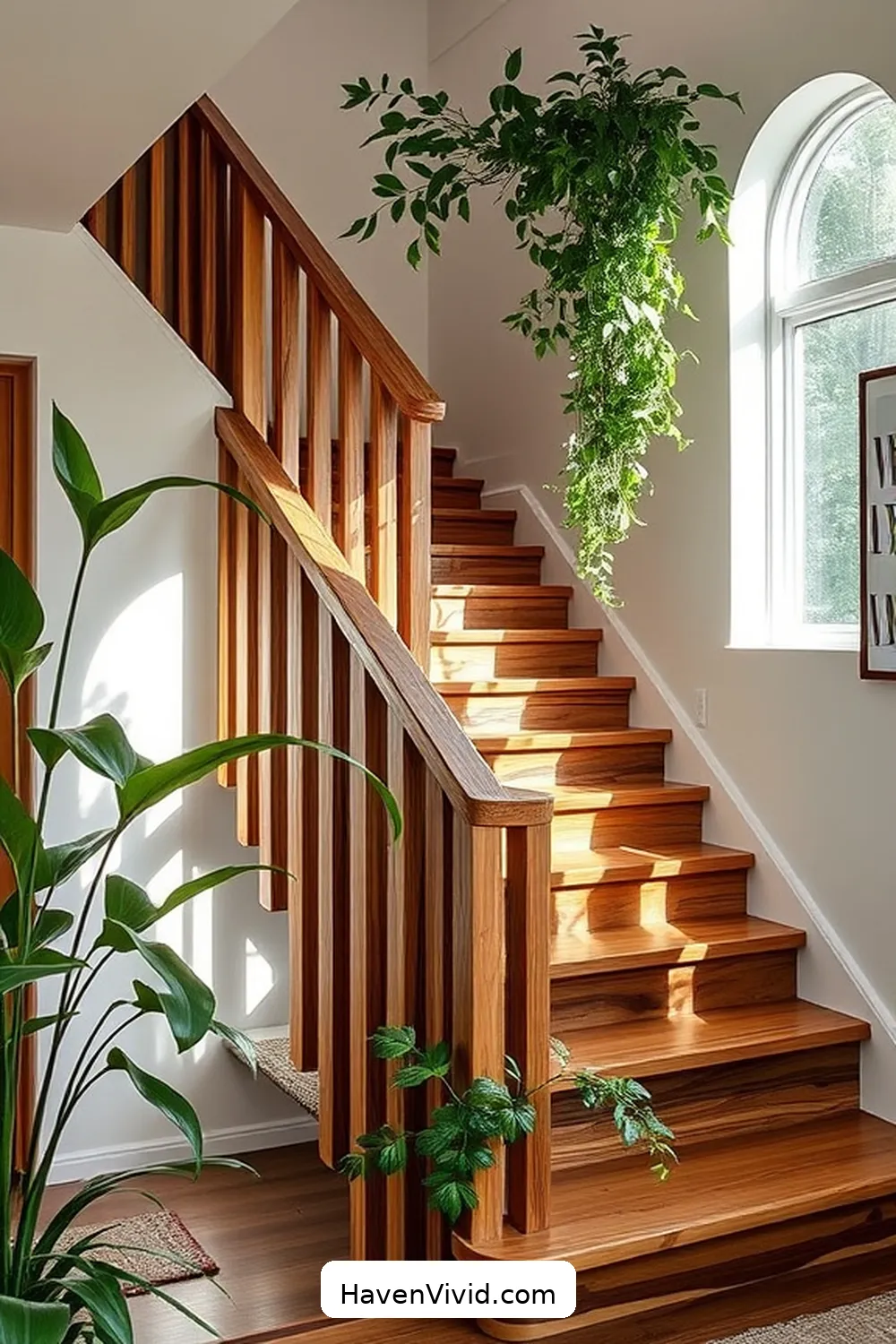 16 Creative Ways for Eco-Friendly Living in Your Hallway Using Recycled Wood 9 Wooden Stair Railing for 16 Creative Ways for Eco-Friendly Living in Your Hallway Using Recycled Wood