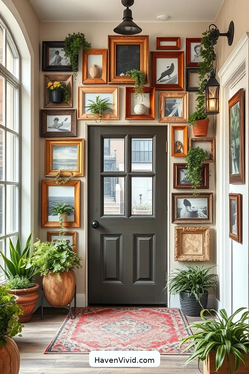 16 Creative Ways for Urban Living Entryways Using Recycled Wood 9 Charming Picture Frame Collage for 16 Creative Ways for Urban Living Entryways Using Recycled Wood