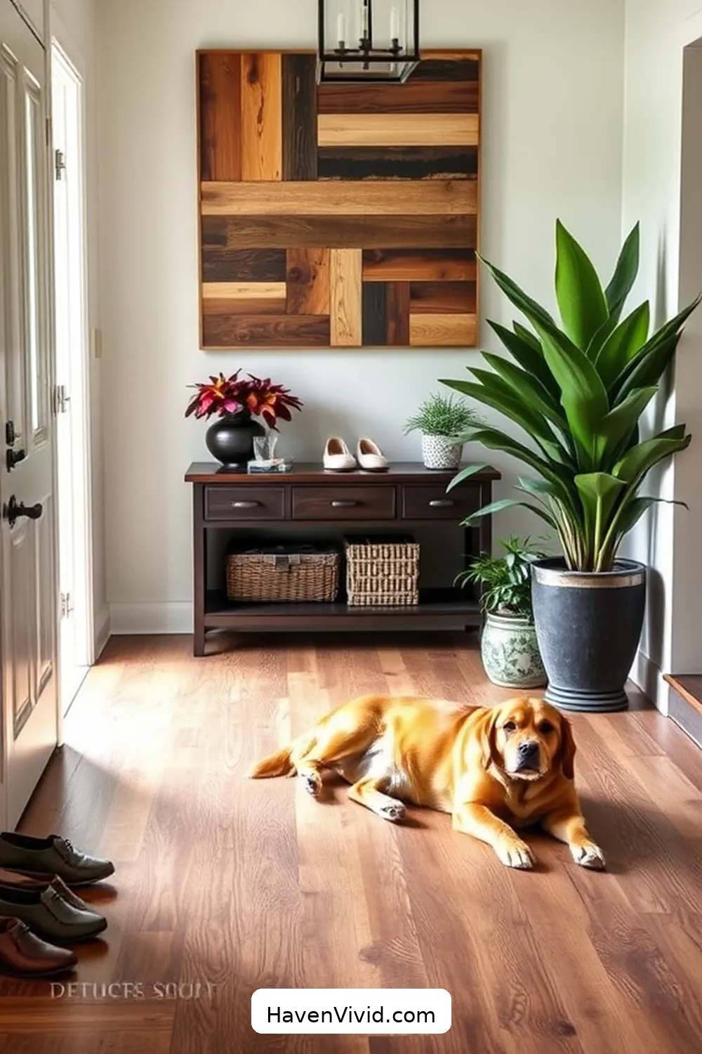 16 Creative Ways for Urban Living Entryways Using Recycled Wood 2 Reclaimed Wood Wall Art for 16 Creative Ways for Urban Living Entryways Using Recycled Wood