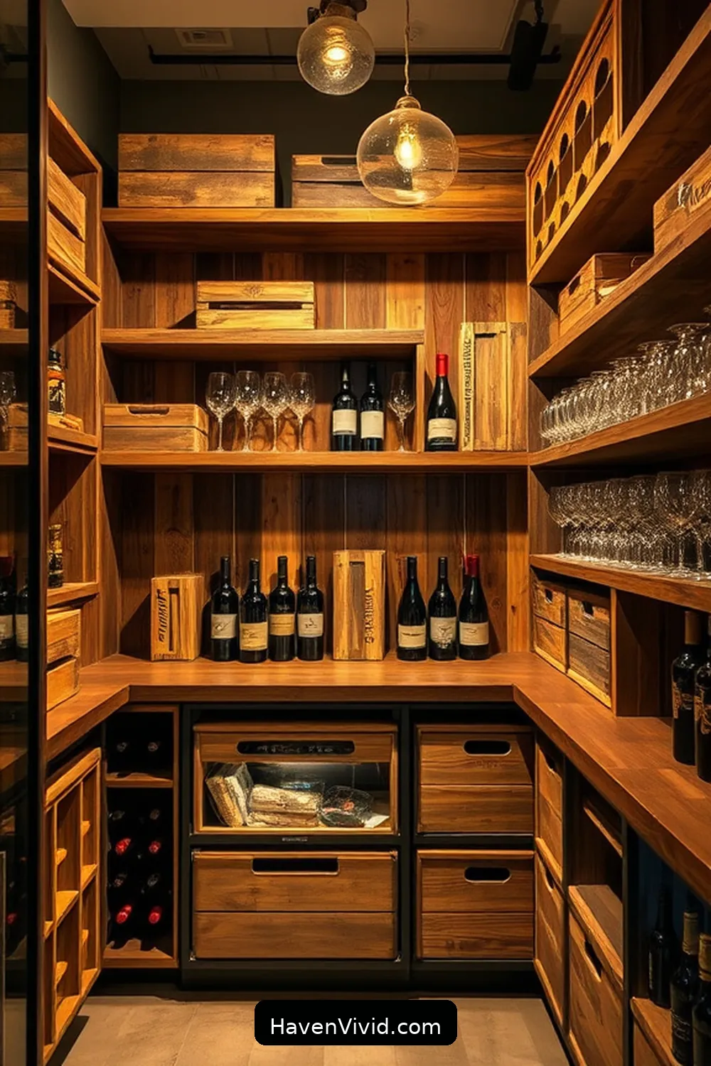 Chic Wine Cellar for 16 Creative Ways for Urban Living in Your Garage Using Reclaimed Materials