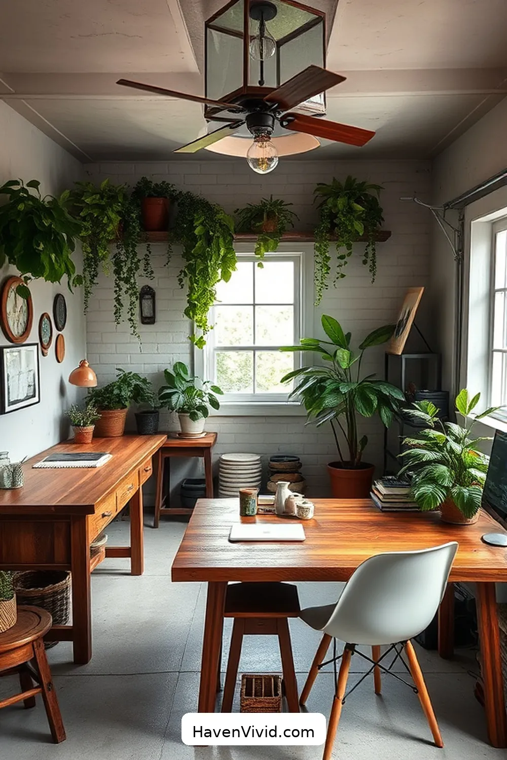 Cozy Home Office for 16 Creative Ways for Urban Living in Your Garage Using Reclaimed Materials