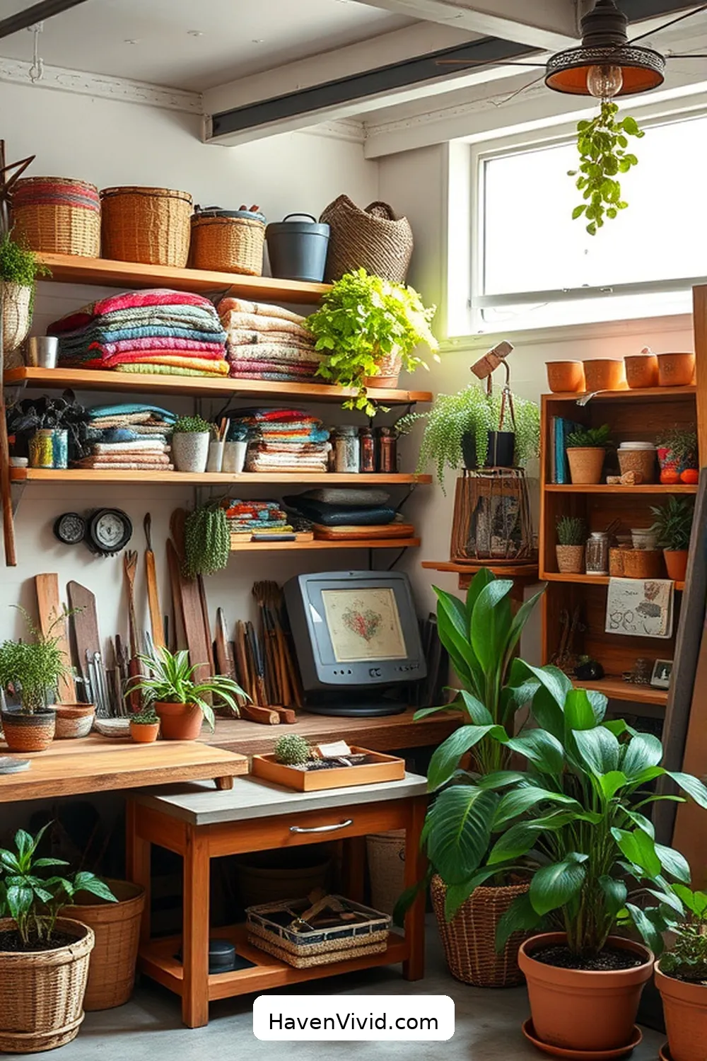Crafting Haven for 16 Creative Ways for Urban Living in Your Garage Using Reclaimed Materials