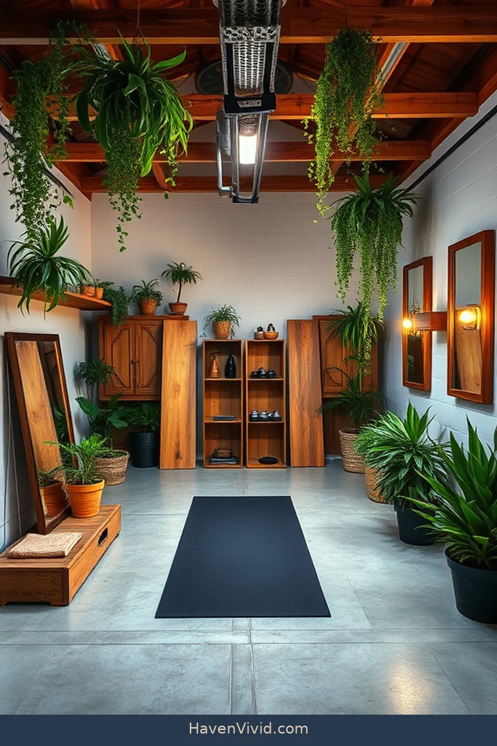 DIY Fitness Studio for 16 Creative Ways for Urban Living in Your Garage Using Reclaimed Materials