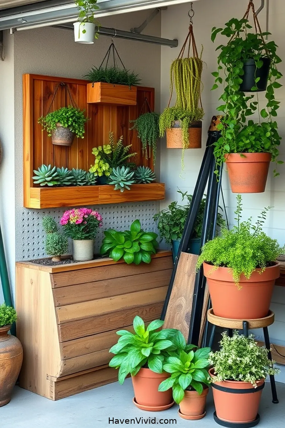 Urban Garden Space for 16 Creative Ways for Urban Living in Your Garage Using Reclaimed Materials