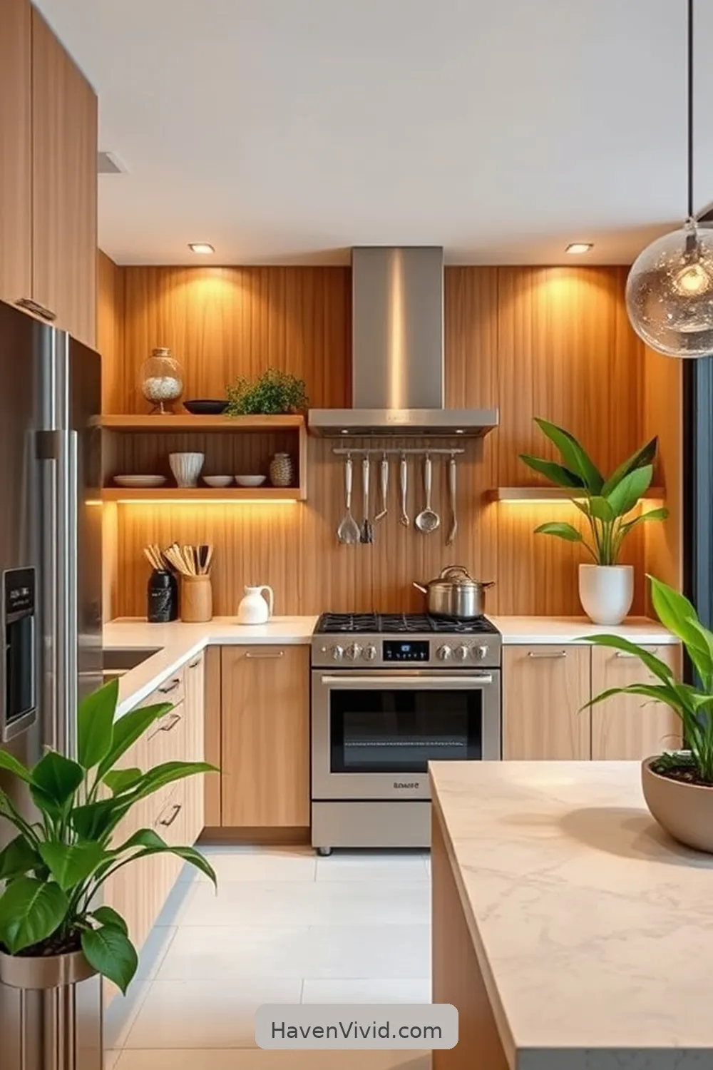 16 Creative Ways to Use Bamboo in Artistic Kitchen Spaces 5 Bamboo Backsplash for 16 Creative Ways to Use Bamboo in Artistic Kitchen Spaces