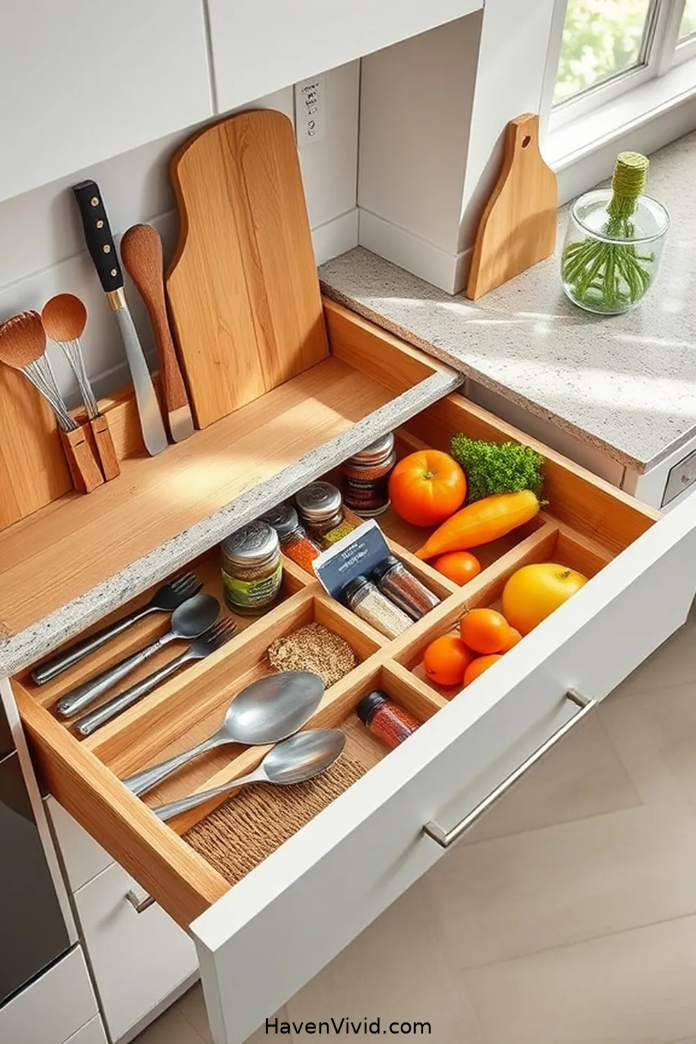 16 Creative Ways to Use Bamboo in Artistic Kitchen Spaces 15 Bamboo Drawer Organizers for 16 Creative Ways to Use Bamboo in Artistic Kitchen Spaces