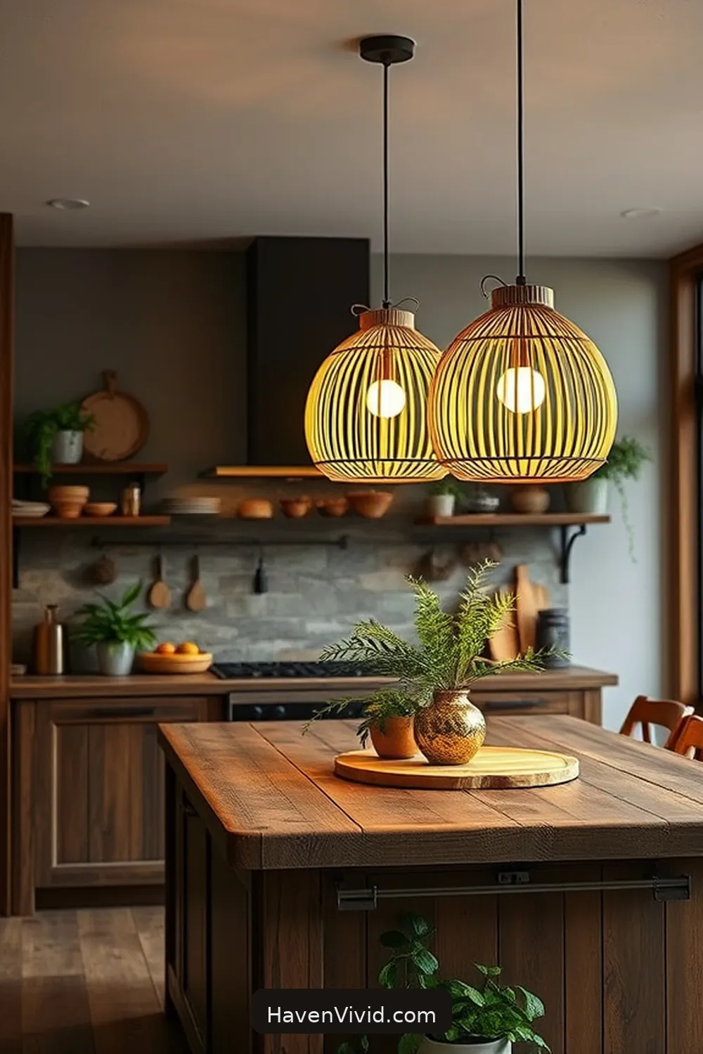 16 Creative Ways to Use Bamboo in Artistic Kitchen Spaces 10 Bamboo Pendant Lighting for 16 Creative Ways to Use Bamboo in Artistic Kitchen Spaces