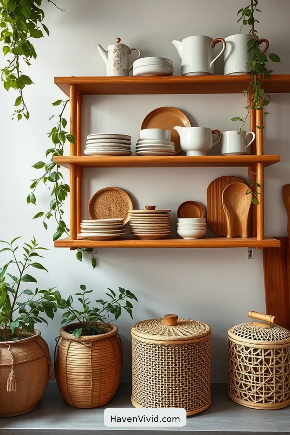 16 Creative Ways to Use Bamboo in Artistic Kitchen Spaces 7 Bamboo Storage Solutions for 16 Creative Ways to Use Bamboo in Artistic Kitchen Spaces
