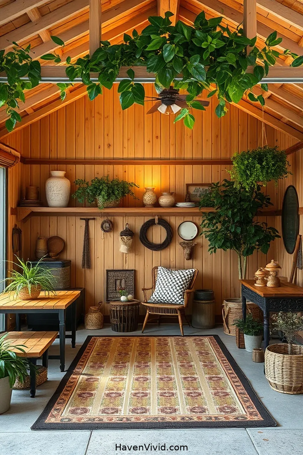16 Inspiring Ways for Farmhouse Living in Your Garage Using Bamboo 5 Bamboo Wall Paneling for a Warm Atmosphere for 16 Inspiring Ways for Farmhouse Living in Your Garage Using Bamboo