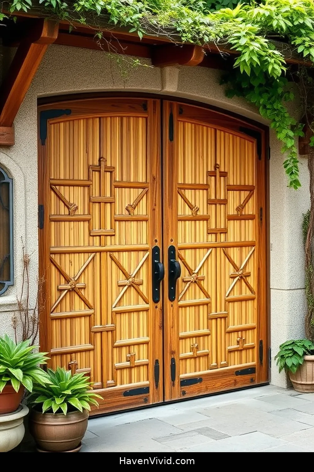 16 Inspiring Ways for Farmhouse Living in Your Garage Using Bamboo 14 Incorporating Bamboo Into Garage Doors for 16 Inspiring Ways for Farmhouse Living in Your Garage Using Bamboo