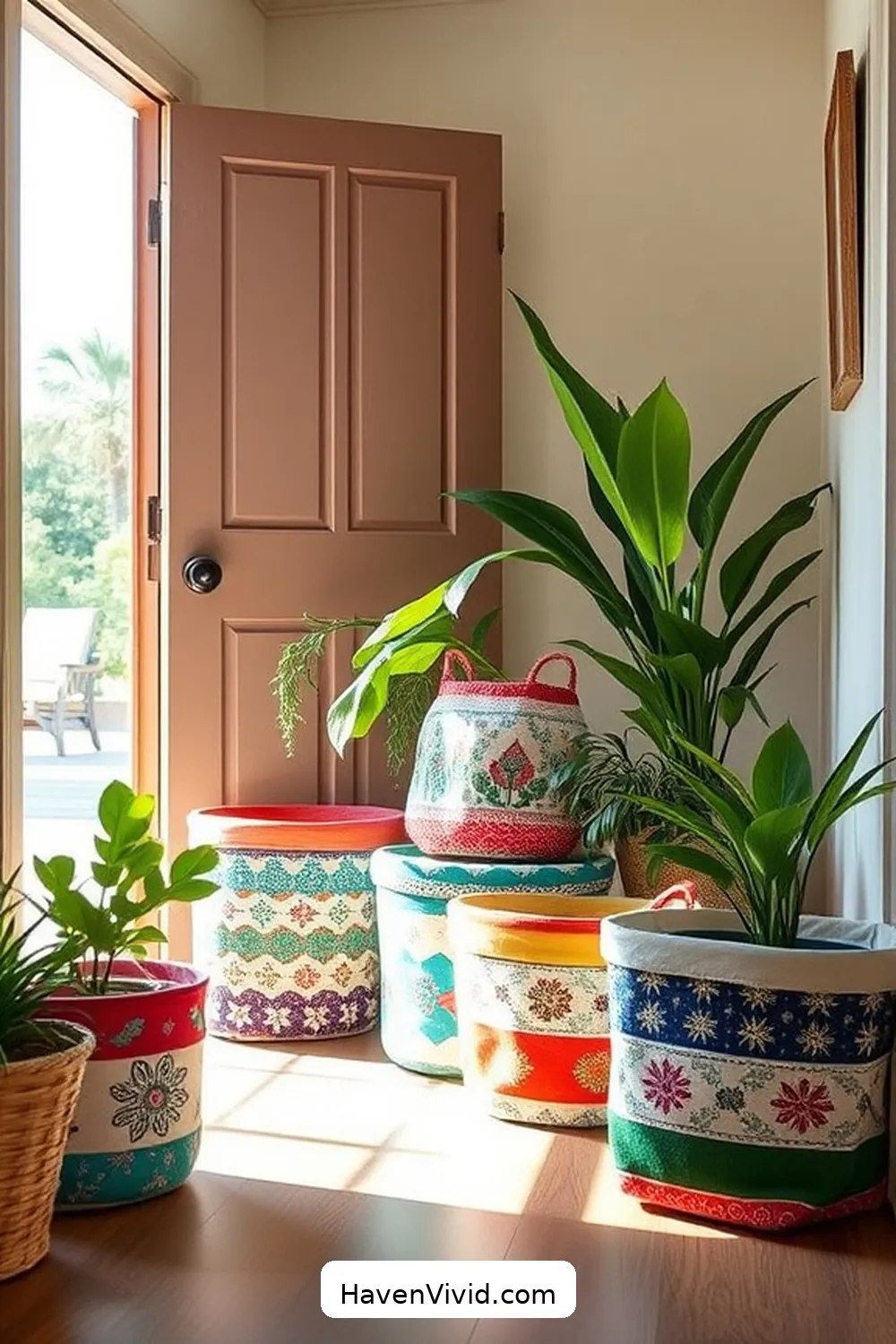 16 Simple Ways to Create a Minimalist Lifestyle Entryway Using Upcycled Fabric 3 DIY Fabric Storage Baskets for 16 Simple Ways to Create a Minimalist Lifestyle Entryway Using Upcycled Fabric