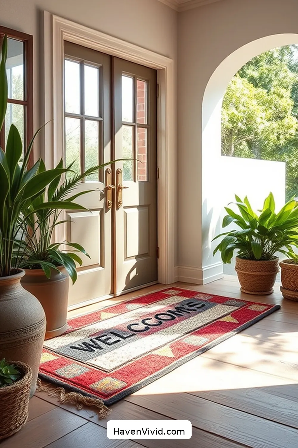 16 Simple Ways to Create a Minimalist Lifestyle Entryway Using Upcycled Fabric 11 Handmade Fabric Welcome Mat for 16 Simple Ways to Create a Minimalist Lifestyle Entryway Using Upcycled Fabric