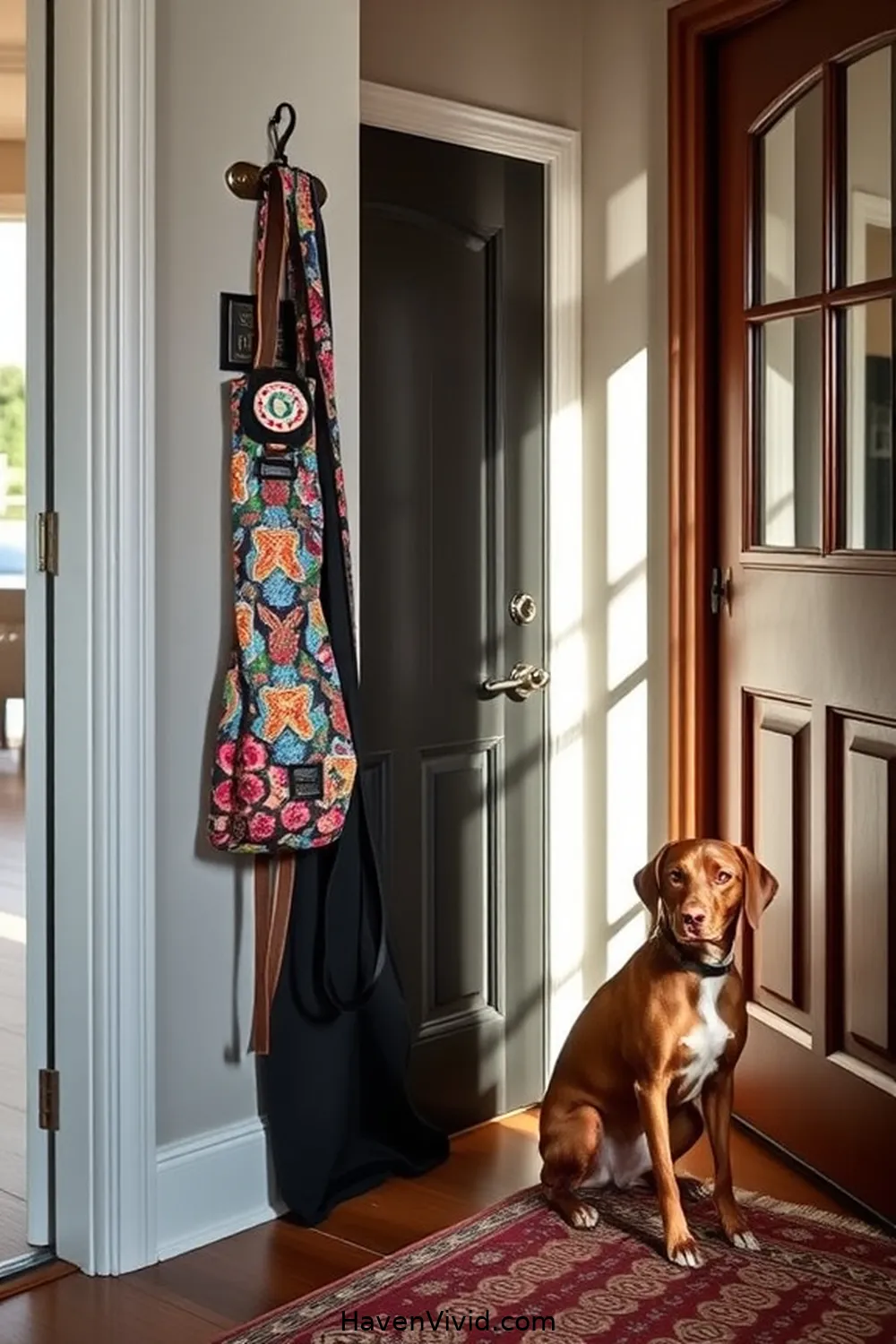 16 Simple Ways to Create a Minimalist Lifestyle Entryway Using Upcycled Fabric 17 Personalized Fabric Dog Leash Holder for 16 Simple Ways to Create a Minimalist Lifestyle Entryway Using Upcycled Fabric